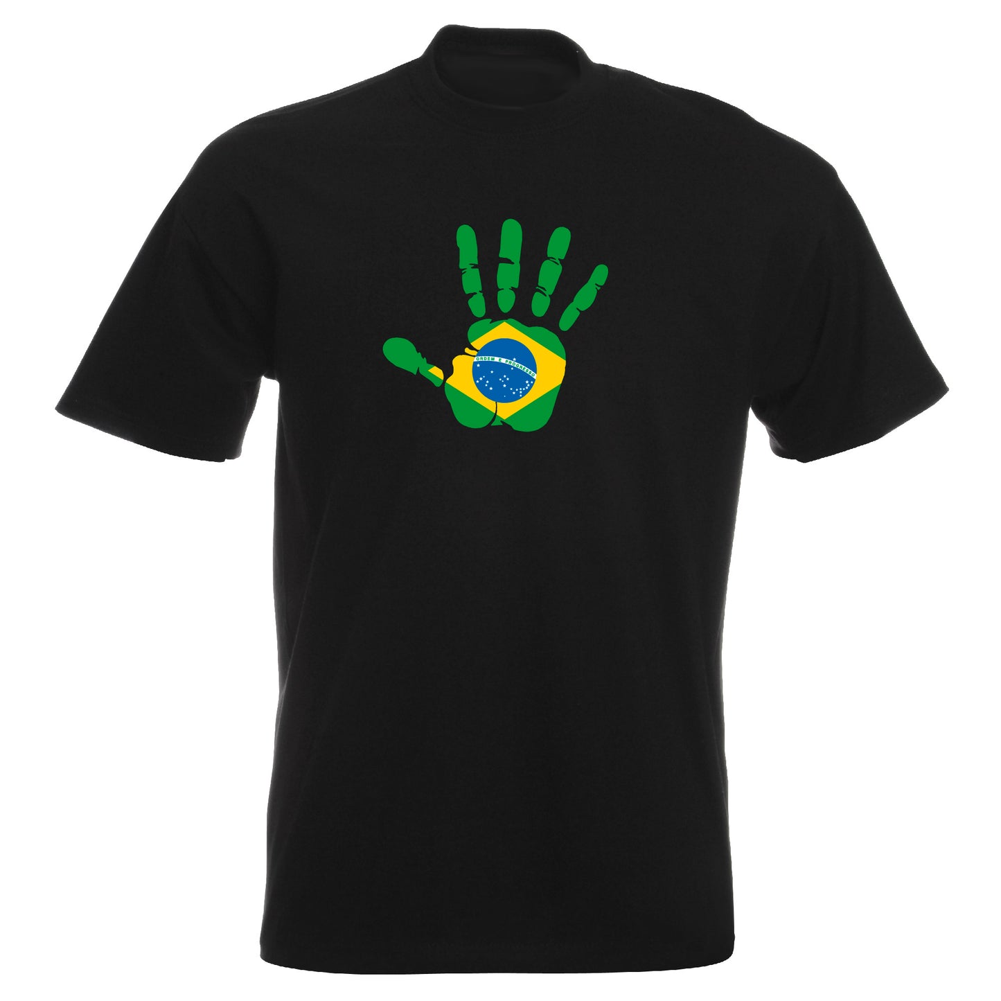 INDIGOS UG - T-Shirt Herren - Brasilien - Hand - Fussball