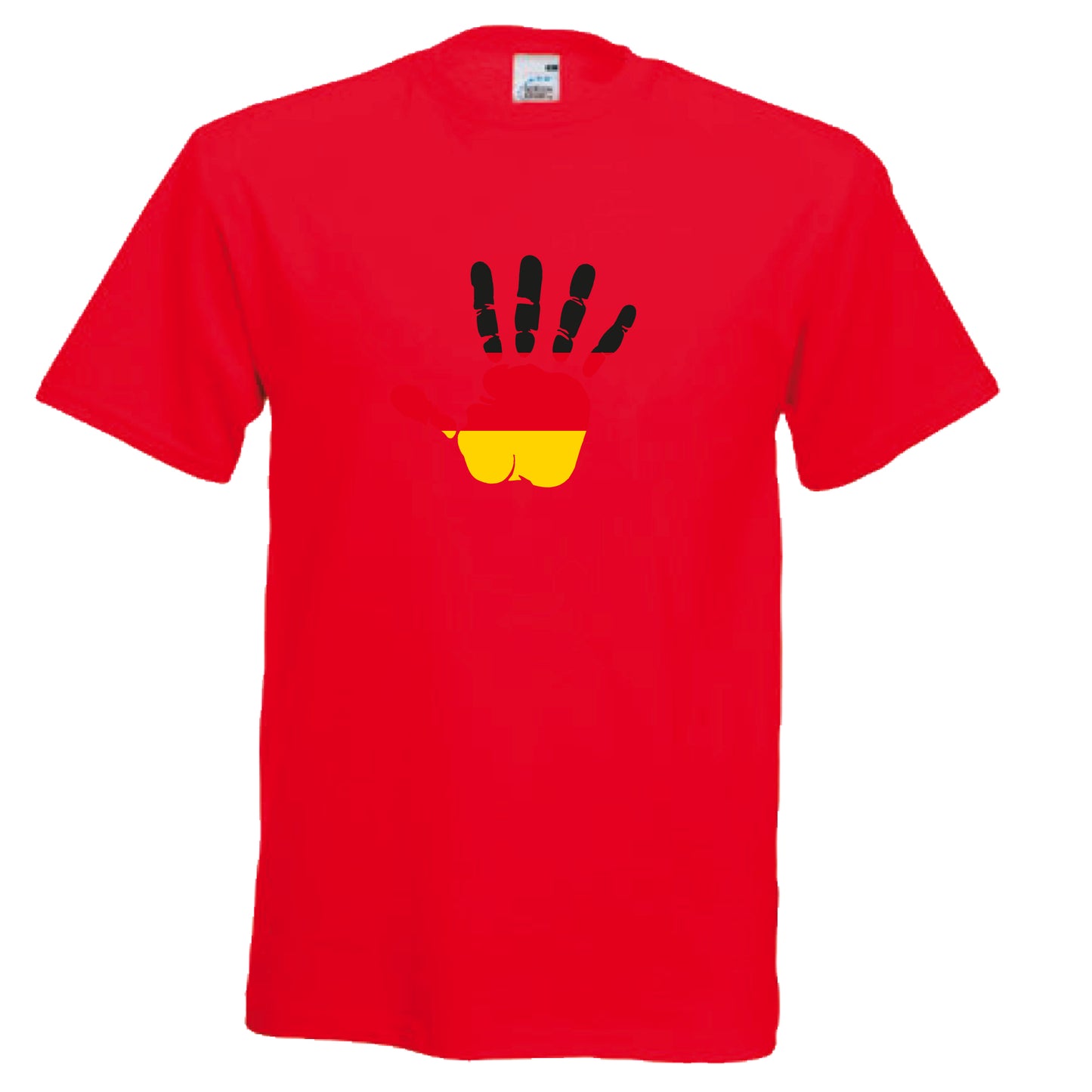 INDIGOS UG - T-Shirt Herren - Deutschland - Hand - Fussball
