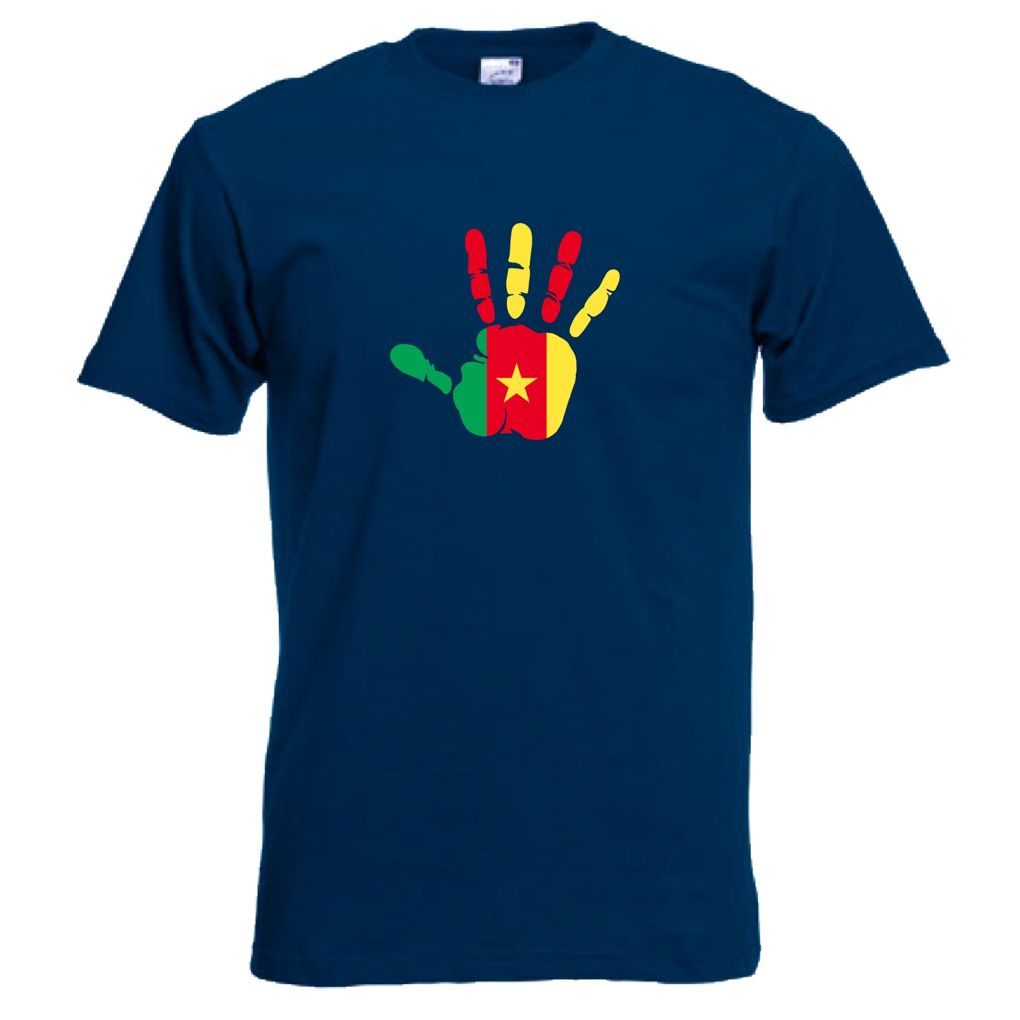 INDIGOS UG - T-Shirt Herren - Kamerun - Hand - Fussball