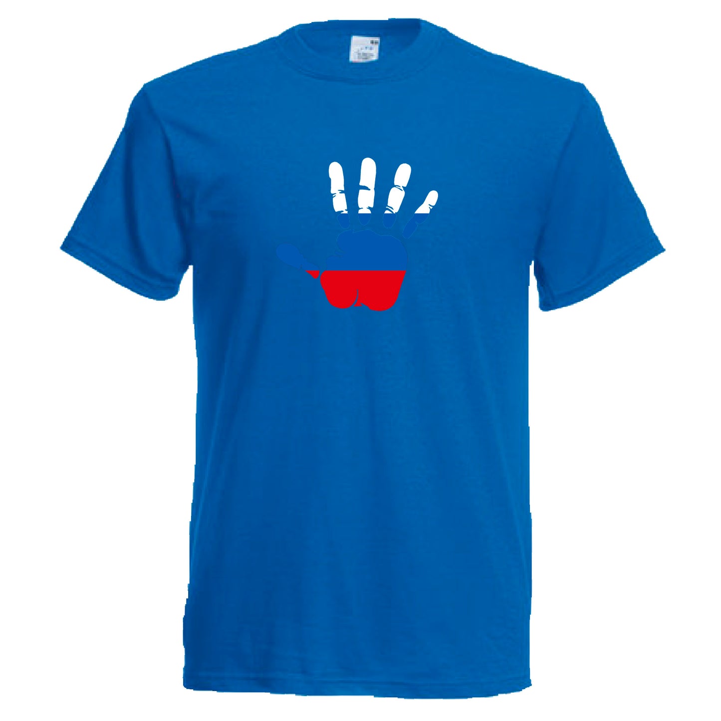 INDIGOS UG - T-Shirt Herren - Russland - Hand - Fussball