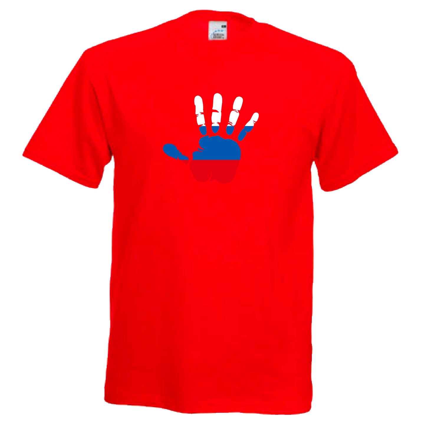 INDIGOS UG - T-Shirt Herren - Russland - Hand - Fussball
