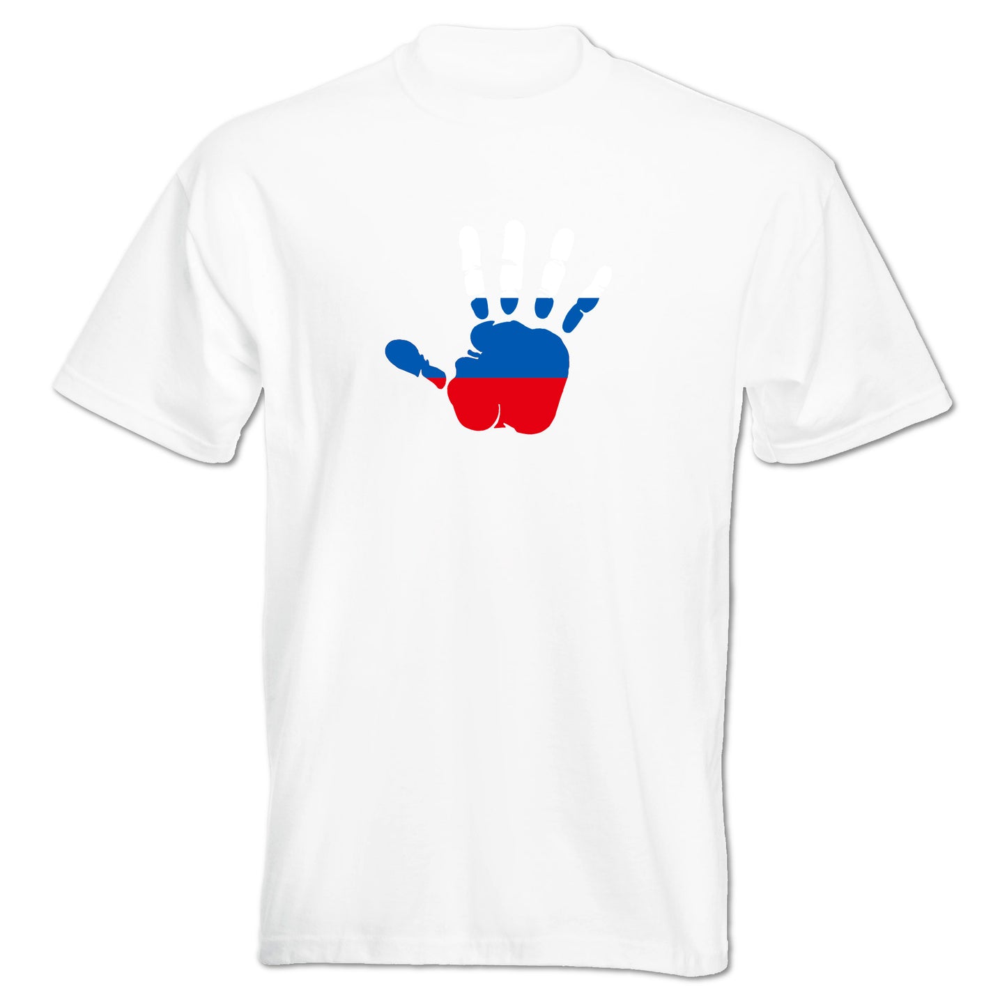 INDIGOS UG - T-Shirt Herren - Russland - Hand - Fussball