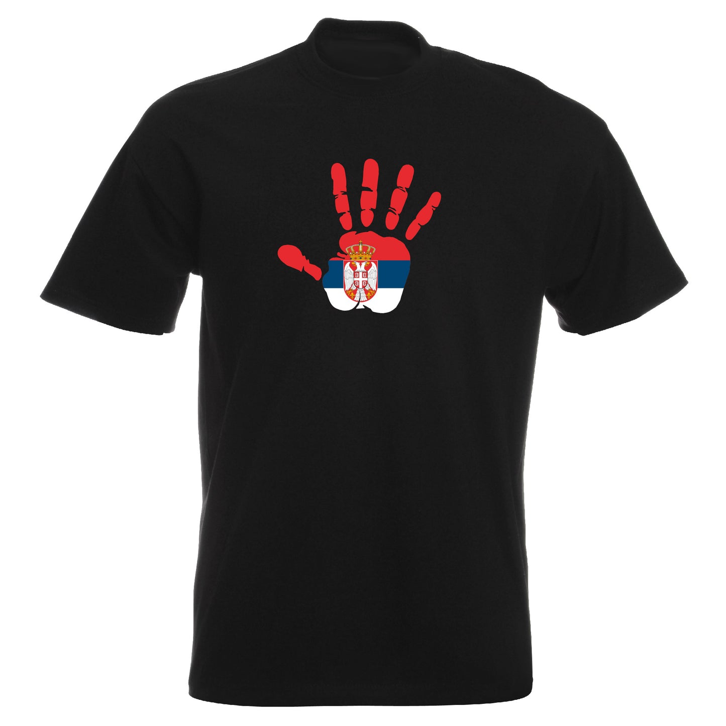 INDIGOS UG - T-Shirt Herren - Serbien - Hand - Fussball