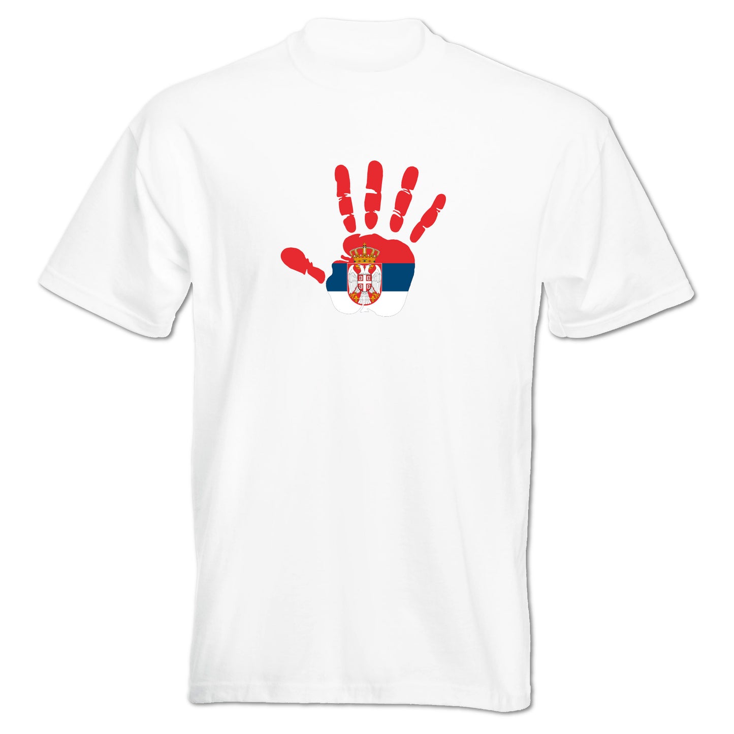INDIGOS UG - T-Shirt Herren - Serbien - Hand - Fussball