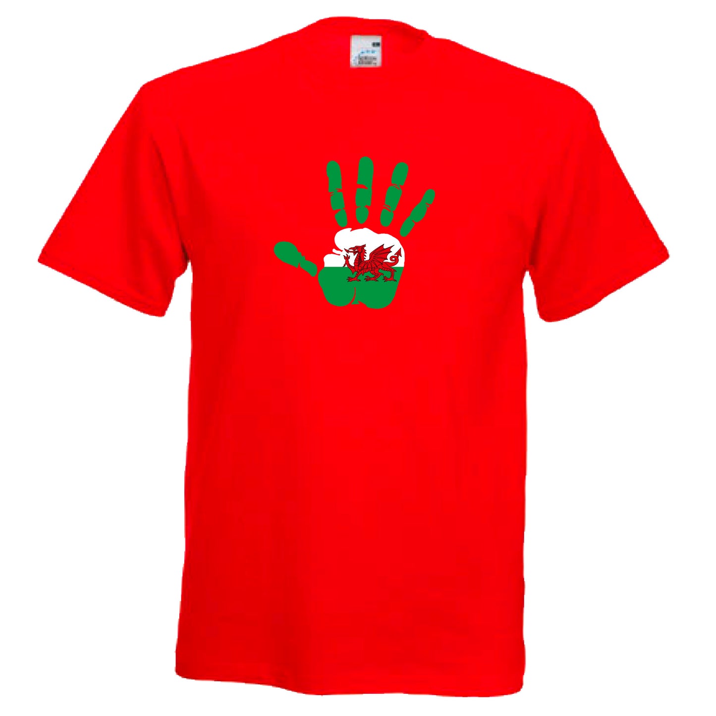 INDIGOS UG - T-Shirt Herren - Wales - Hand - Fussball