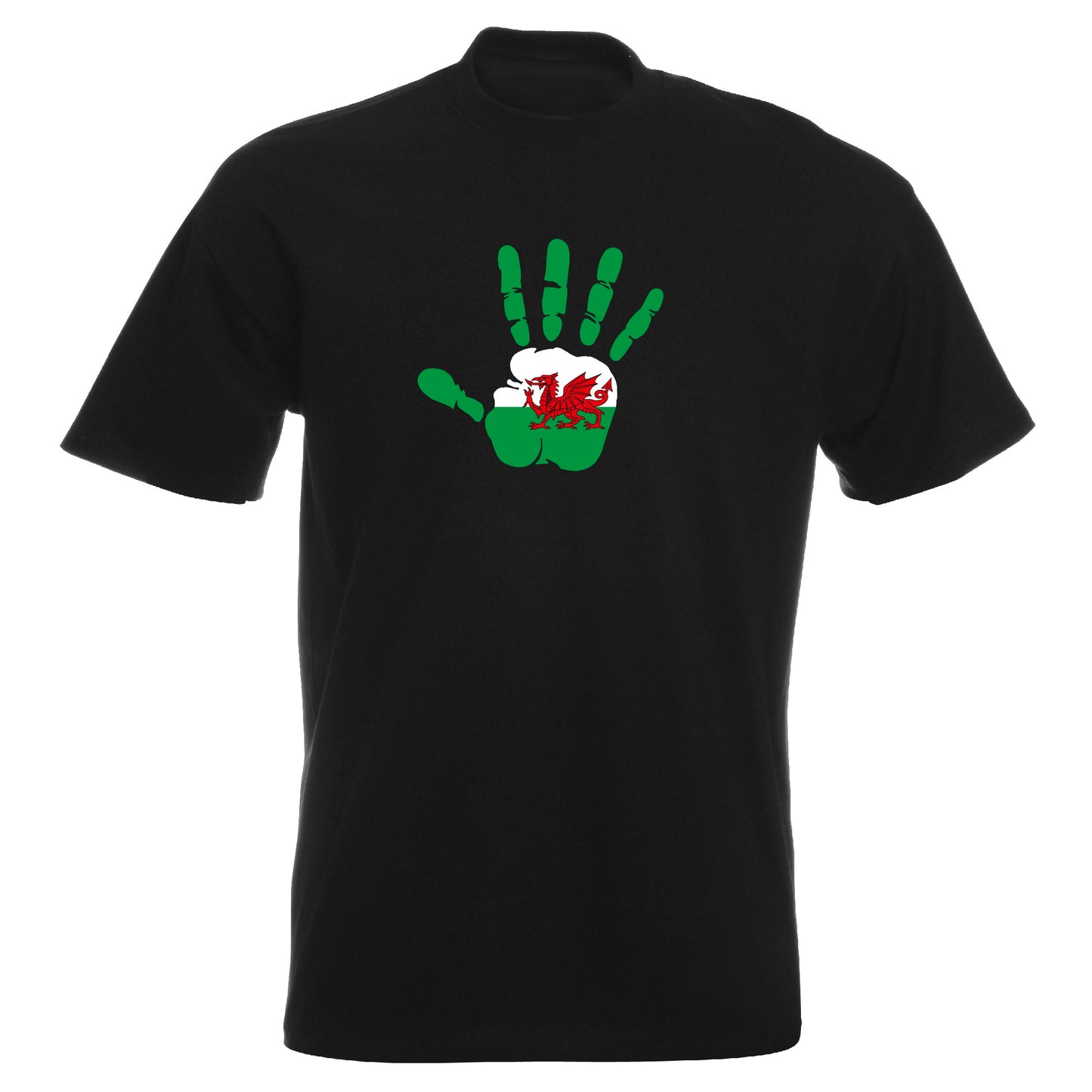 INDIGOS UG - T-Shirt Herren - Wales - Hand - Fussball