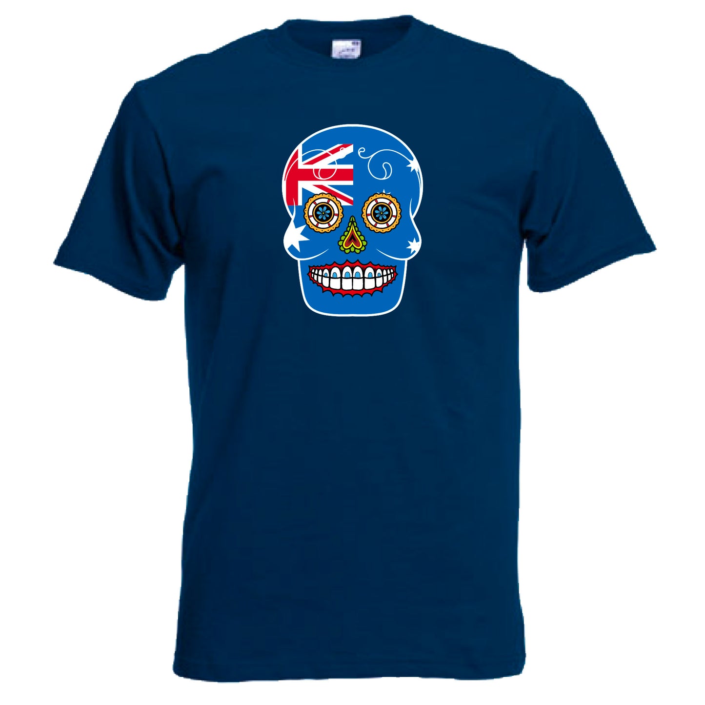INDIGOS UG - T-Shirt Herren - Australien - Skull - Fussball