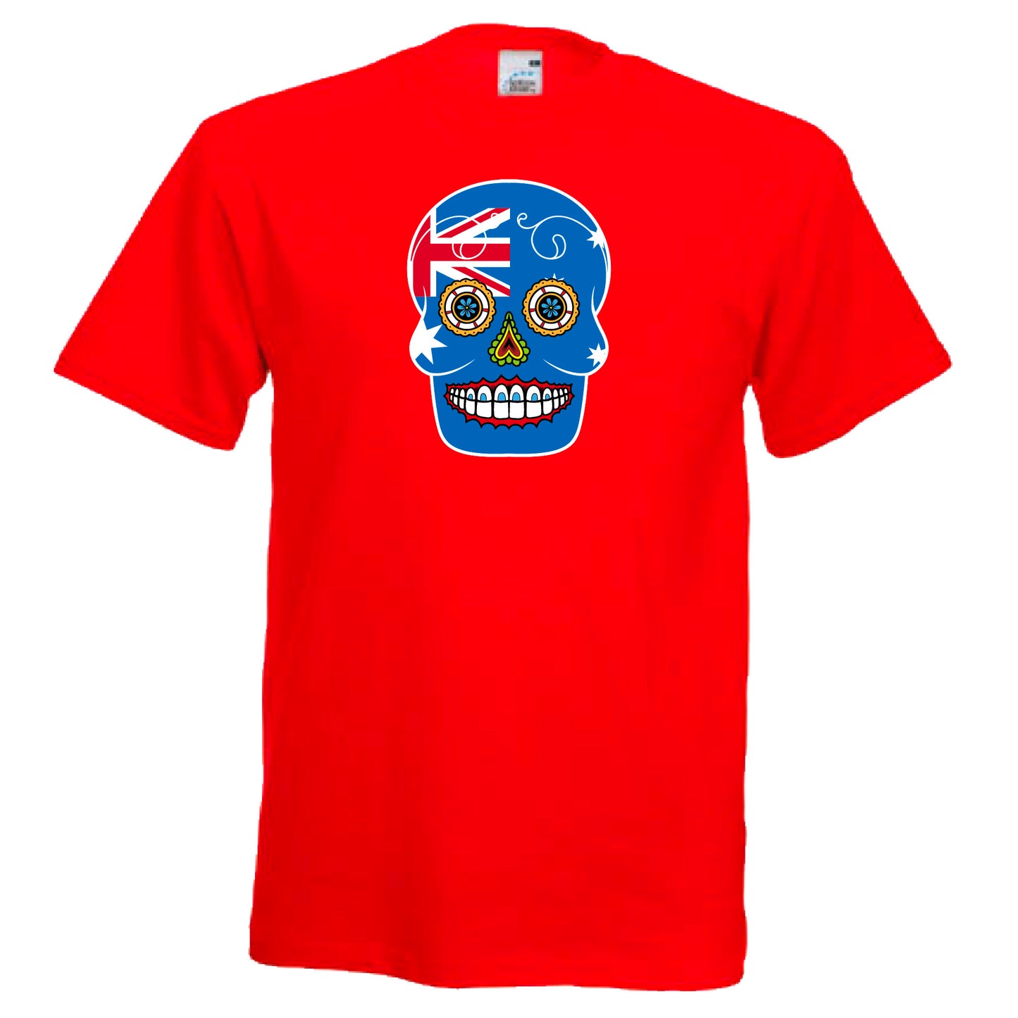 INDIGOS UG - T-Shirt Herren - Australien - Skull - Fussball