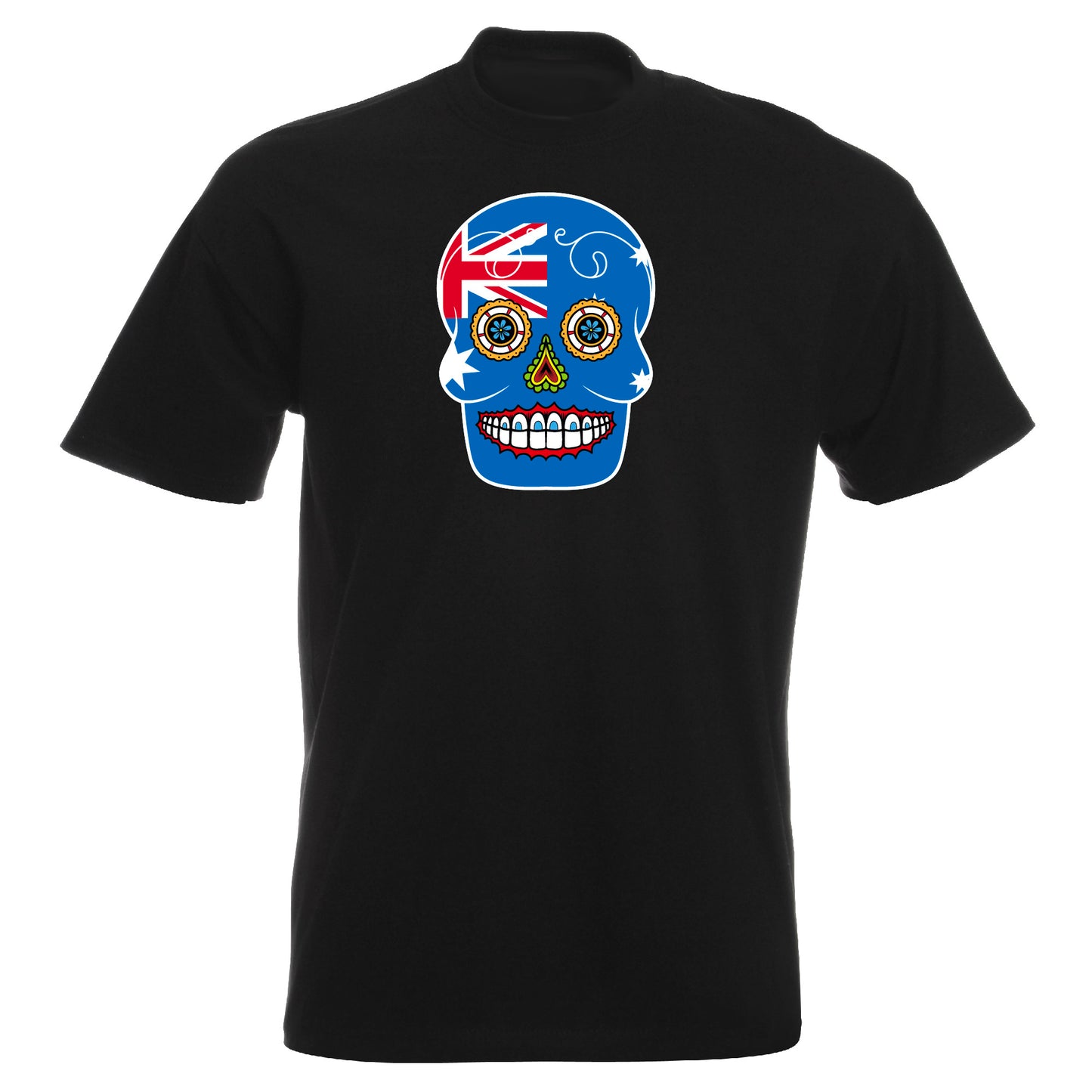 INDIGOS UG - T-Shirt Herren - Australien - Skull - Fussball