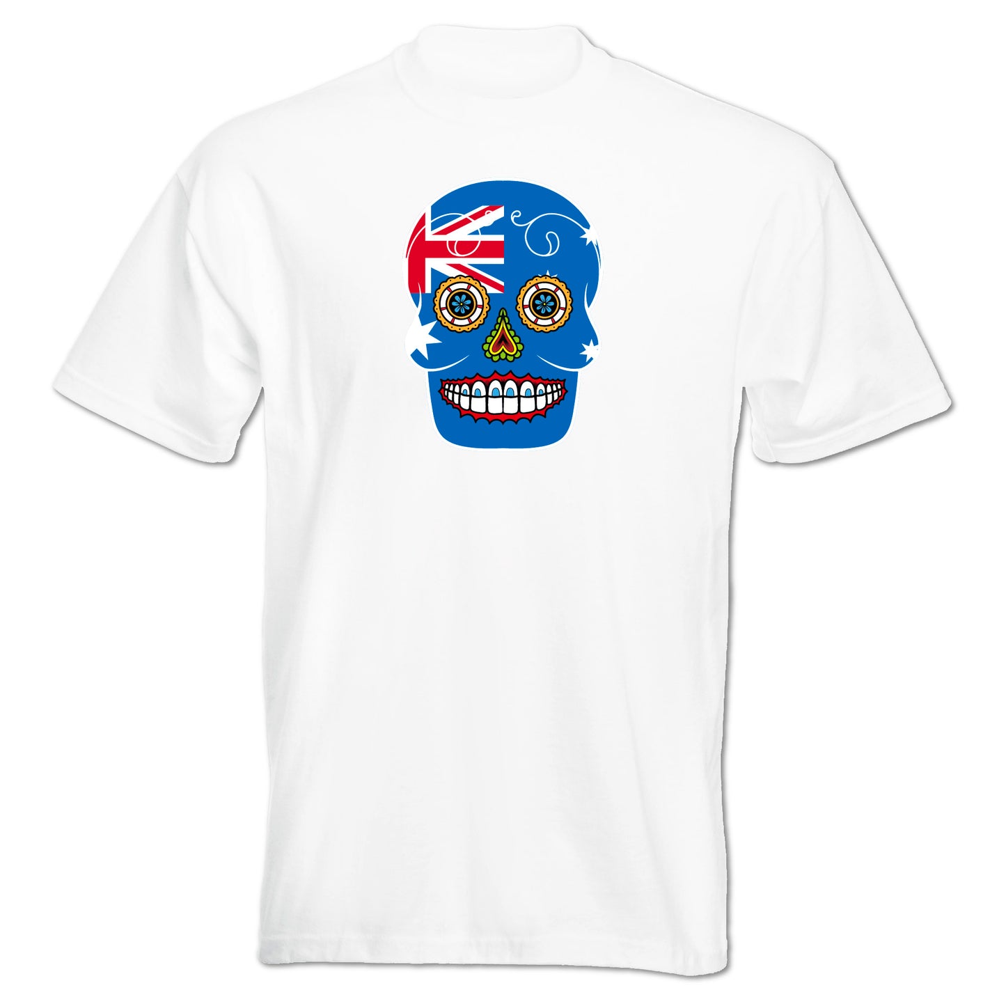 INDIGOS UG - T-Shirt Herren - Australien - Skull - Fussball
