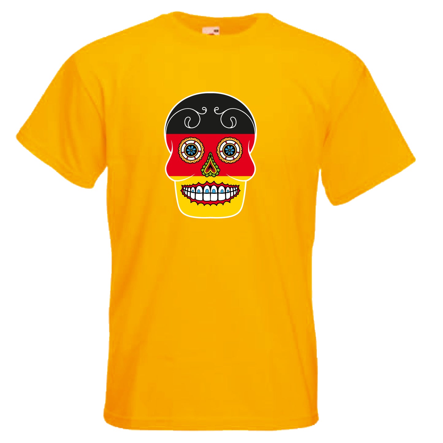 INDIGOS UG - T-Shirt Herren - Deutschland - Skull - Fussball