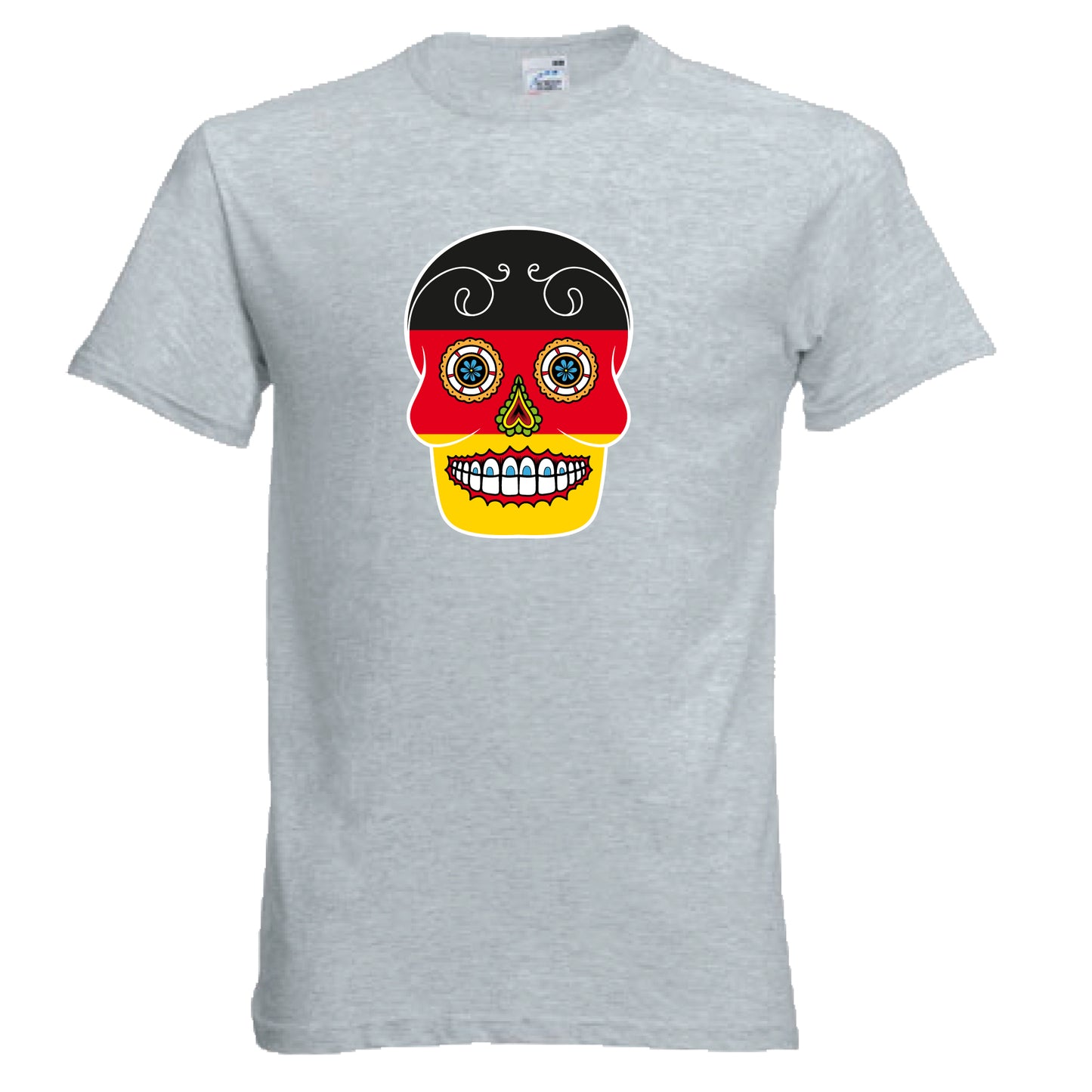 INDIGOS UG - T-Shirt Herren - Deutschland - Skull - Fussball