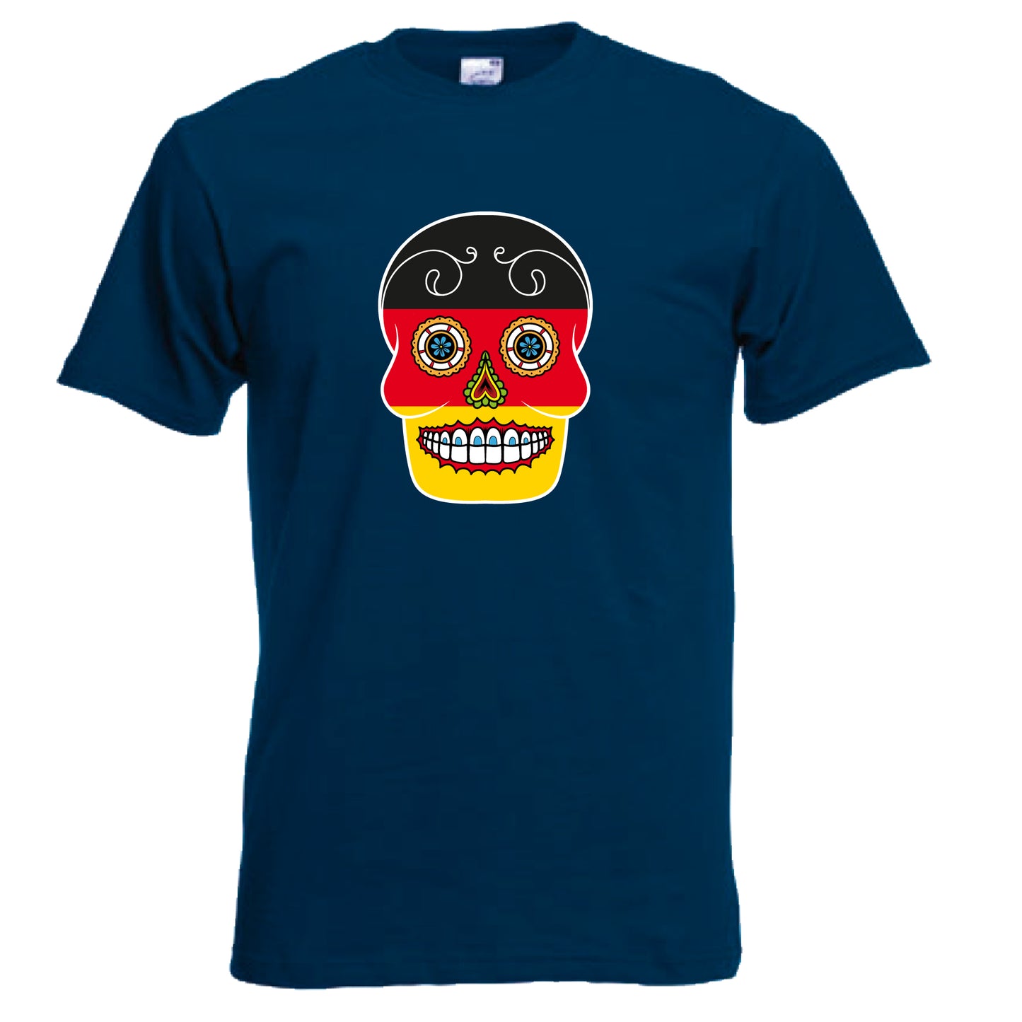 INDIGOS UG - T-Shirt Herren - Deutschland - Skull - Fussball