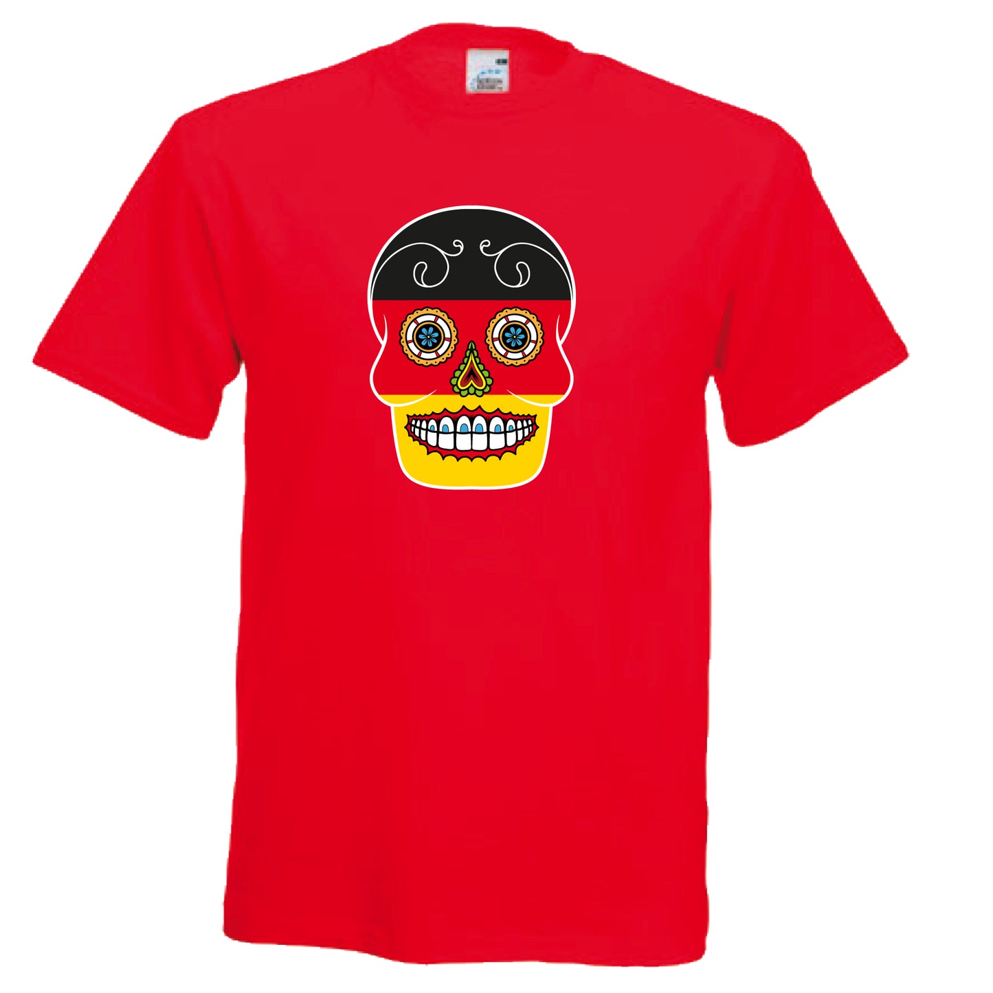 INDIGOS UG - T-Shirt Herren - Deutschland - Skull - Fussball