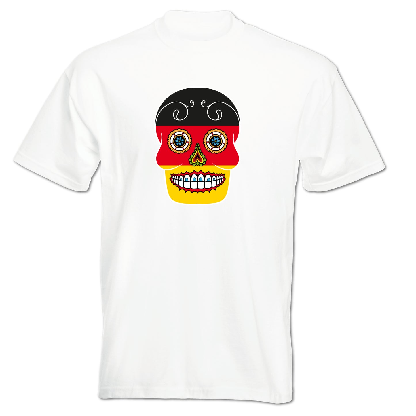 INDIGOS UG - T-Shirt Herren - Deutschland - Skull - Fussball
