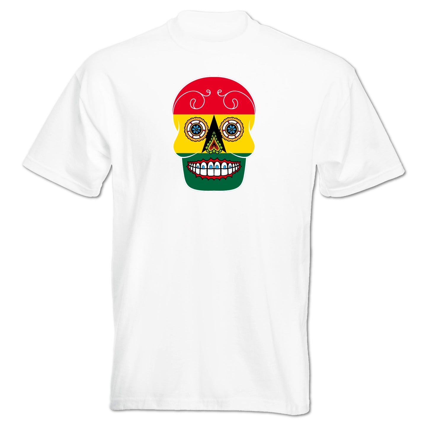 INDIGOS UG - T-Shirt Herren - Ghana - Skull - Fussball