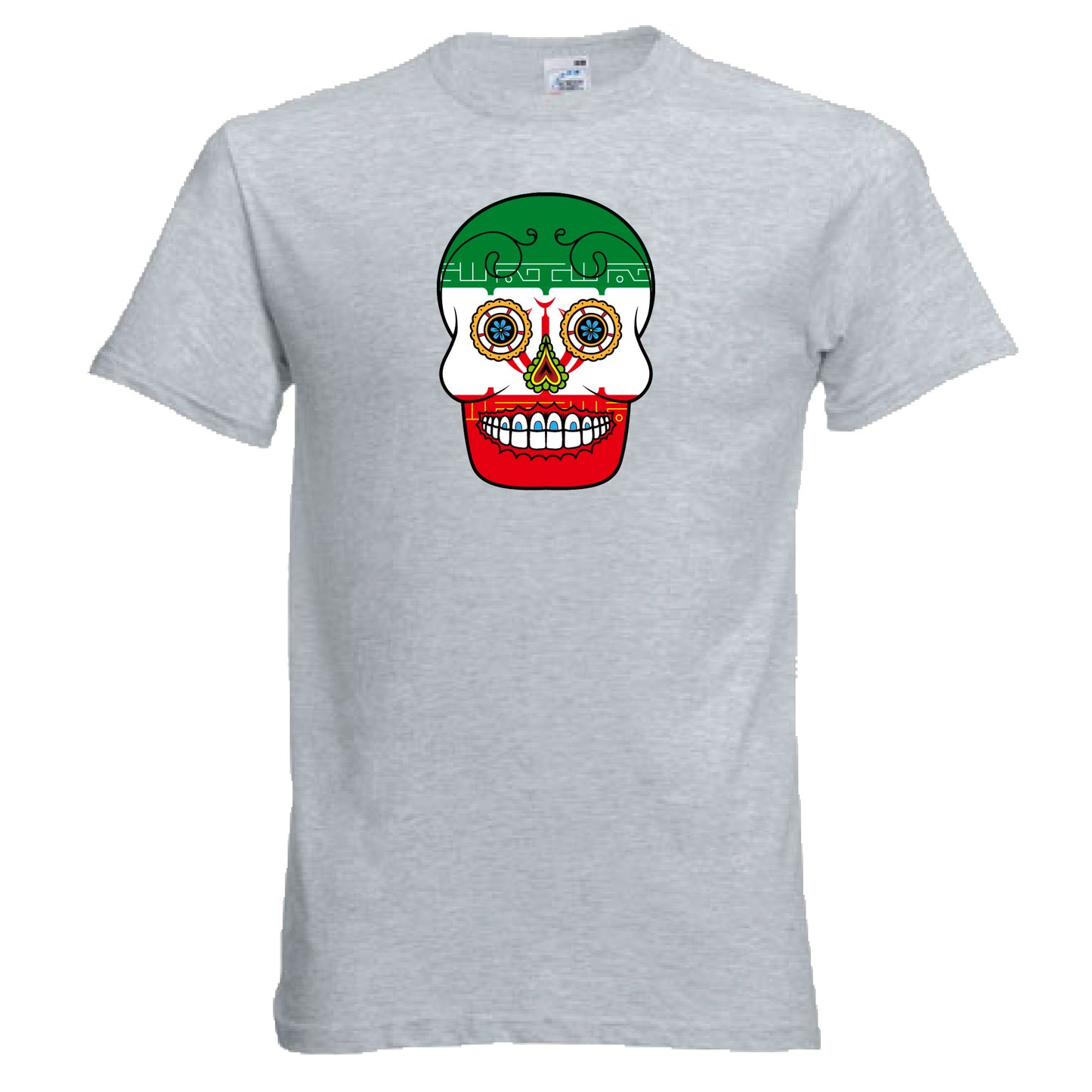 INDIGOS UG - T-Shirt Herren - Iran - Skull - Fussball