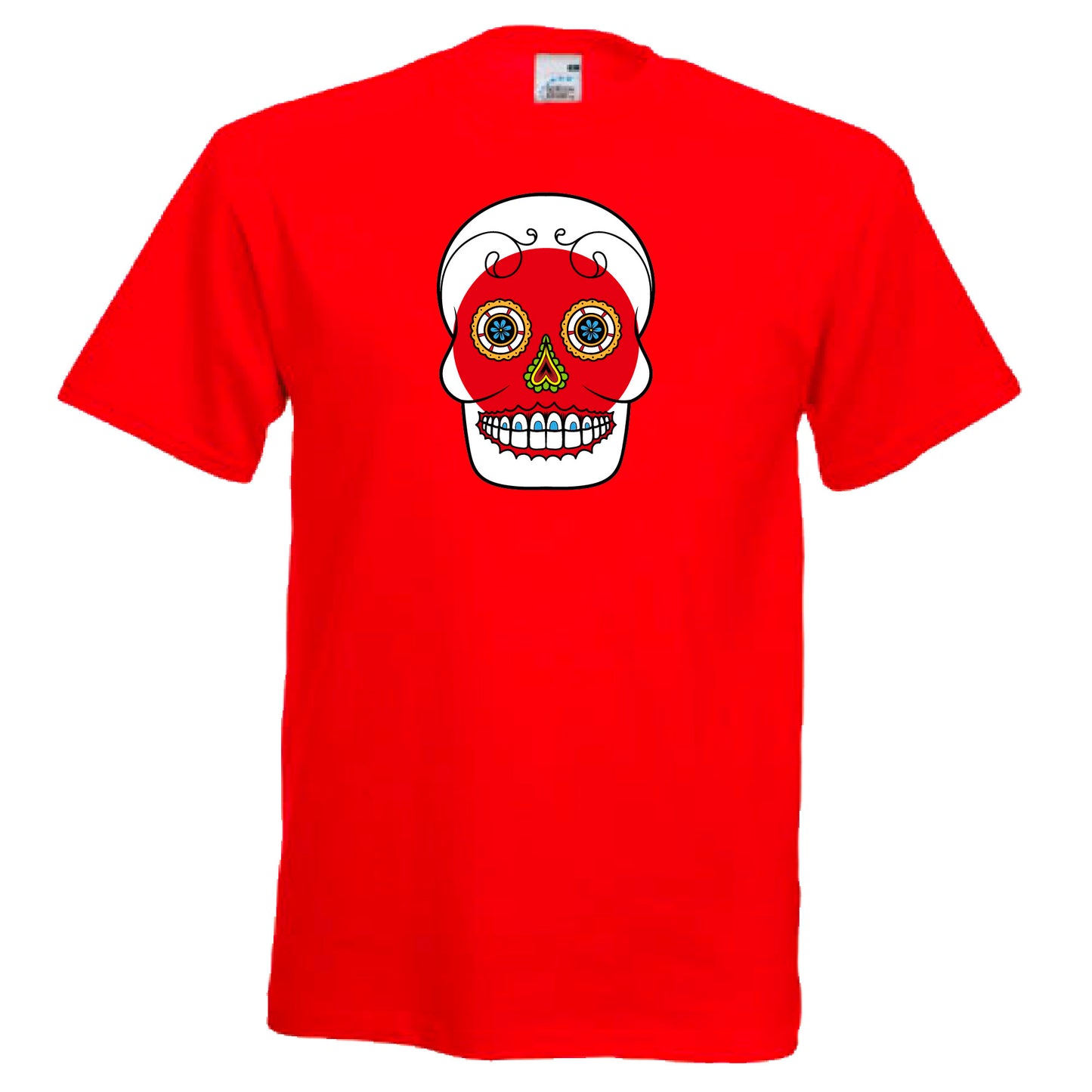 INDIGOS UG - T-Shirt Herren - Japan - Skull - Fussball