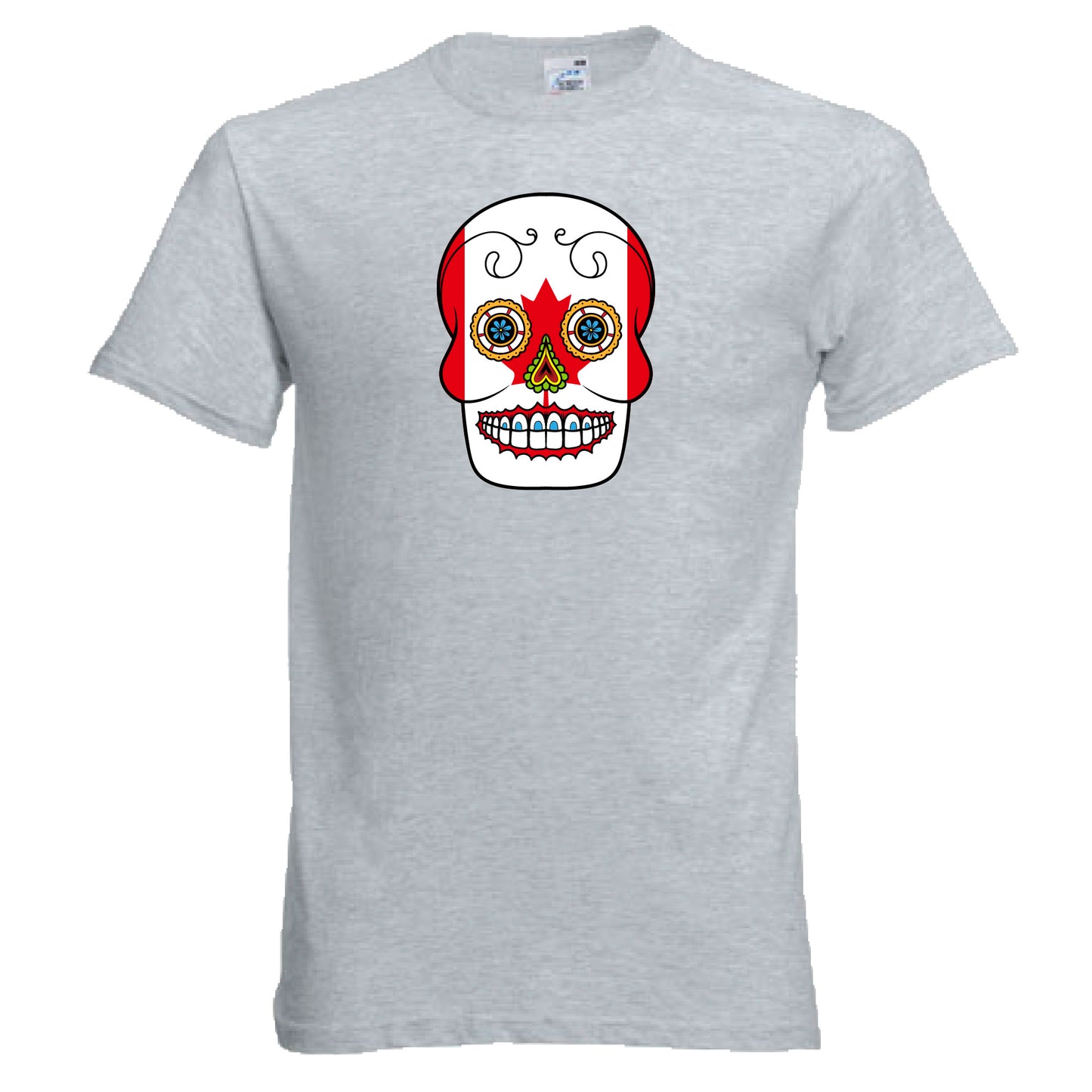 INDIGOS UG - T-Shirt Herren - Kanada - Skull - Fussball