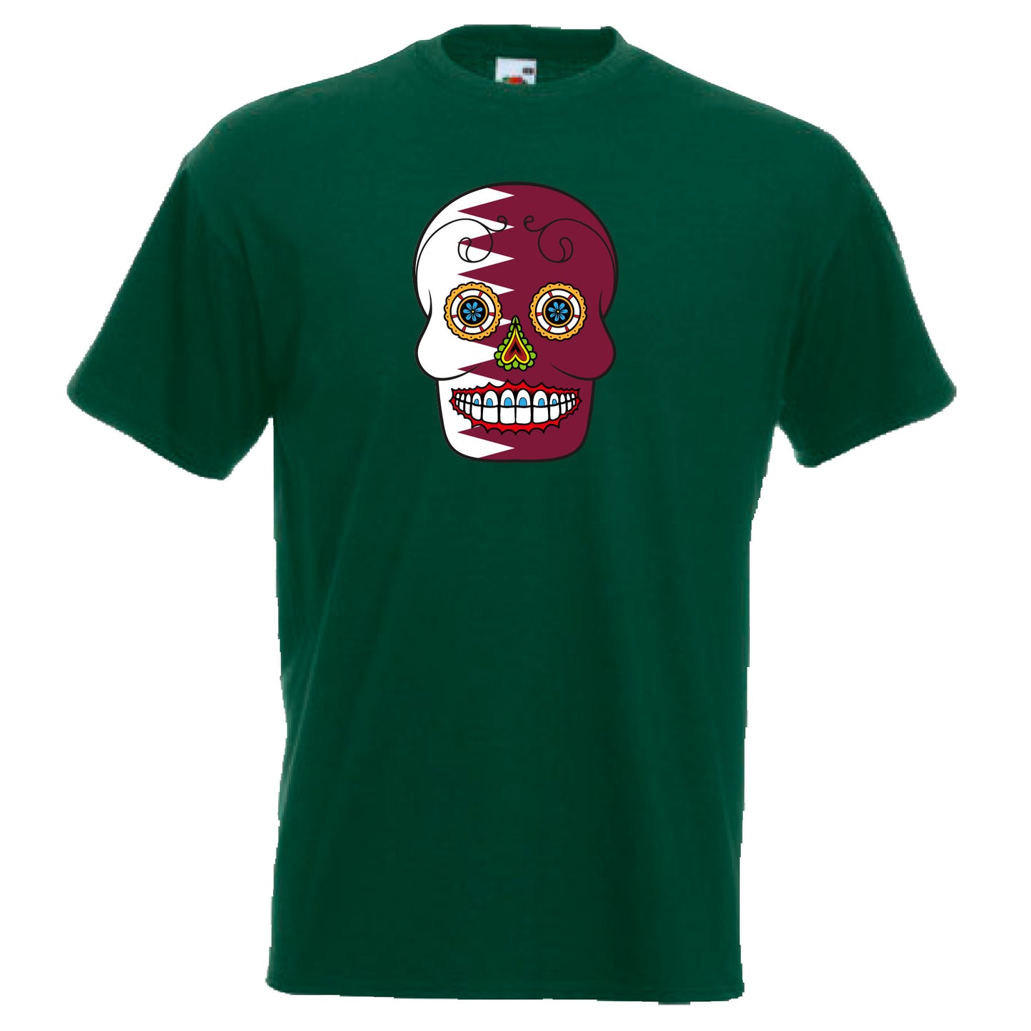 INDIGOS UG - T-Shirt Herren - Katar - Skull - Fussball