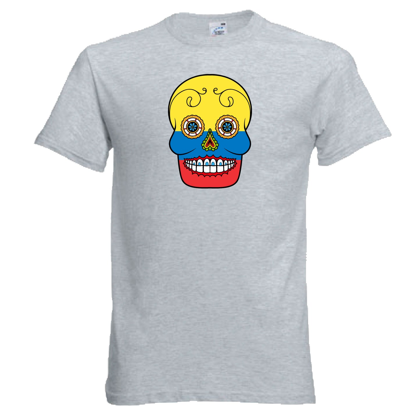 INDIGOS UG - T-Shirt Herren - Kolumbien - Skull - Fussball