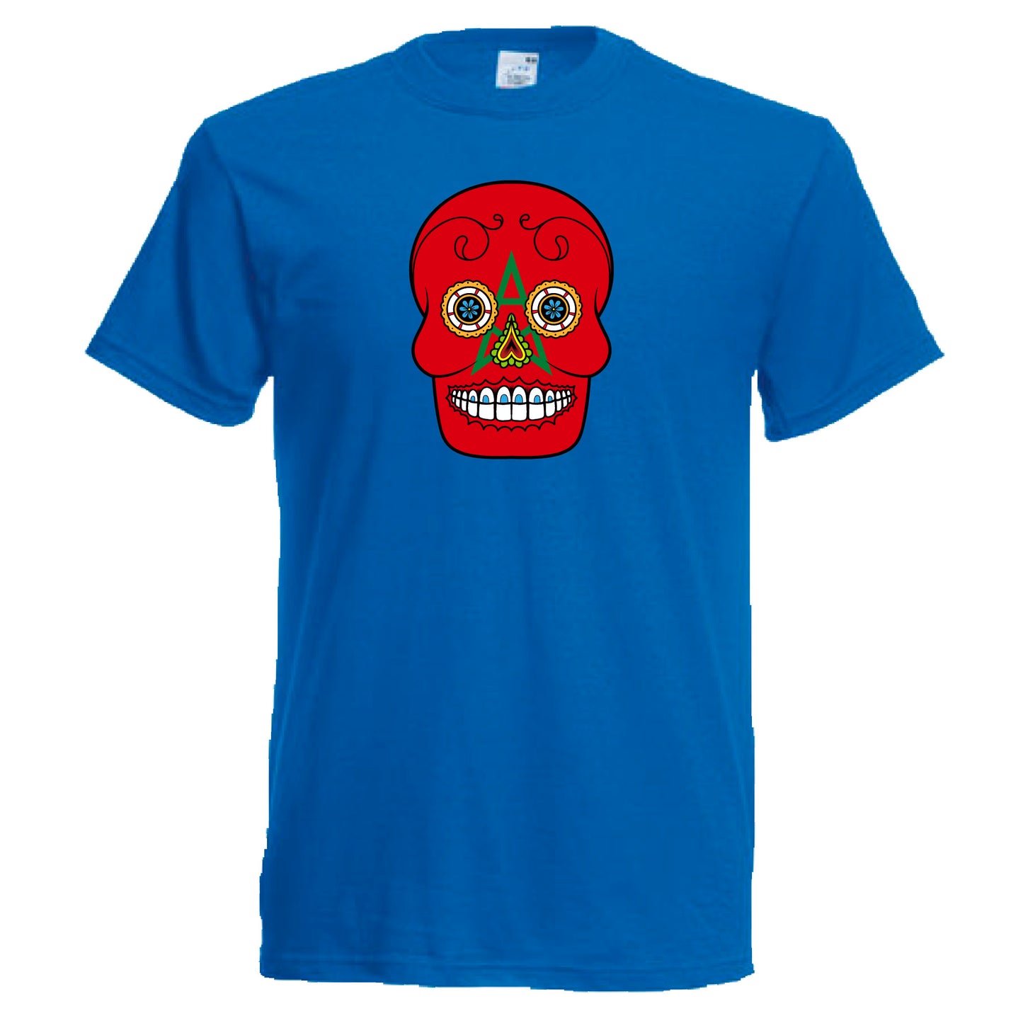 INDIGOS UG - T-Shirt Herren - Marokko - Skull - Fussball