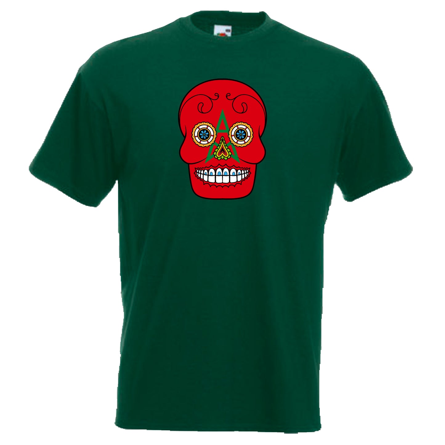 INDIGOS UG - T-Shirt Herren - Marokko - Skull - Fussball