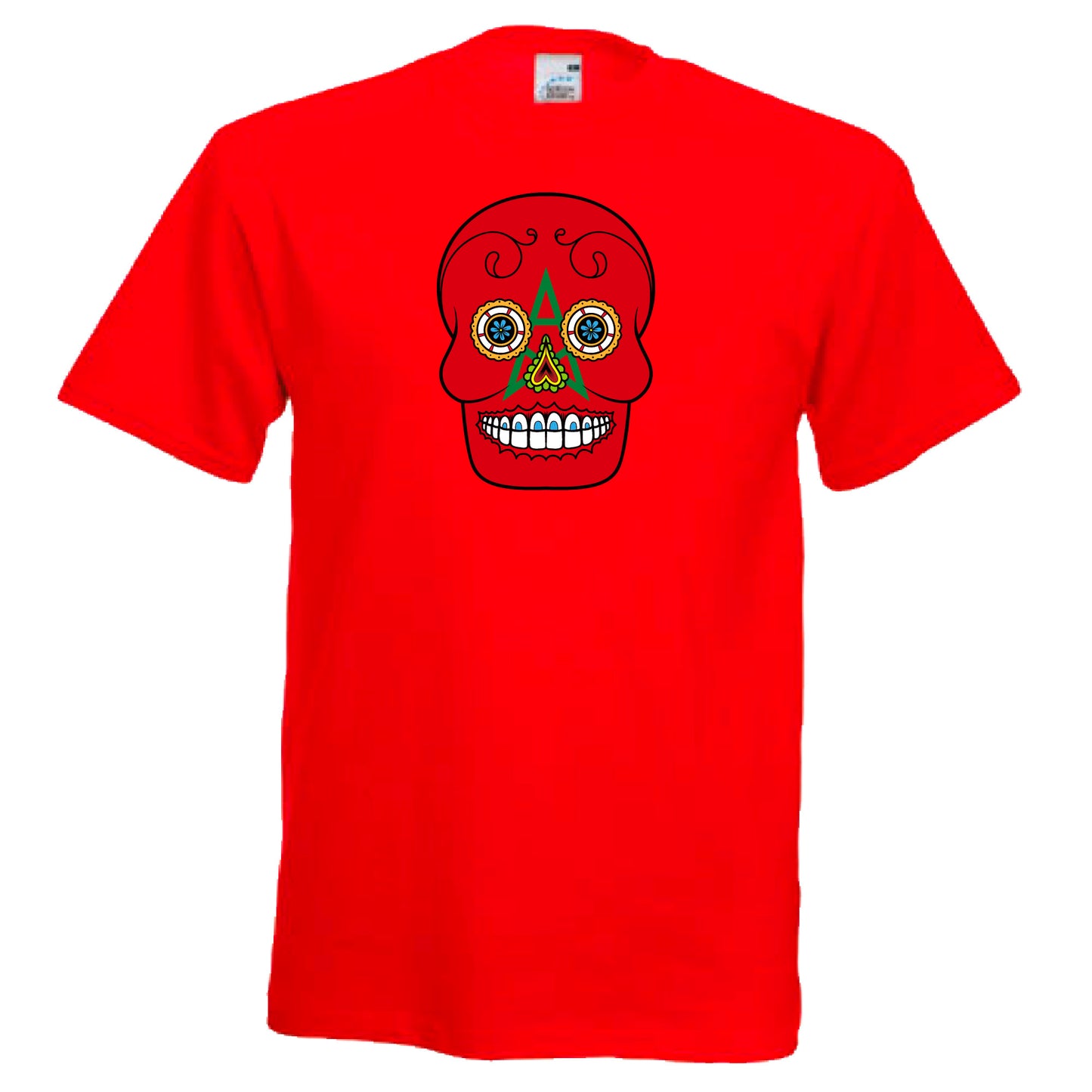 INDIGOS UG - T-Shirt Herren - Marokko - Skull - Fussball