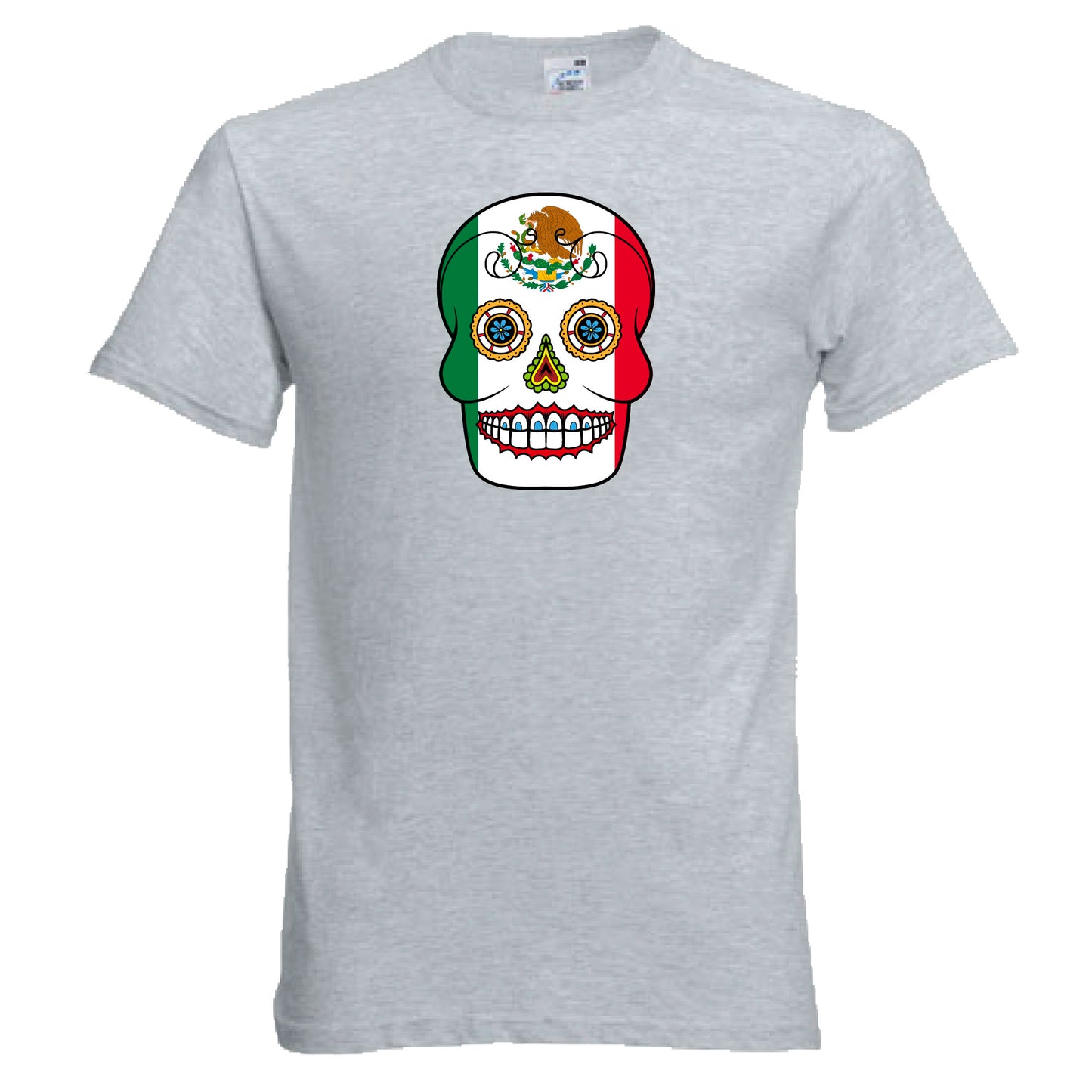 INDIGOS UG - T-Shirt Herren - Mexiko - Skull - Fussball
