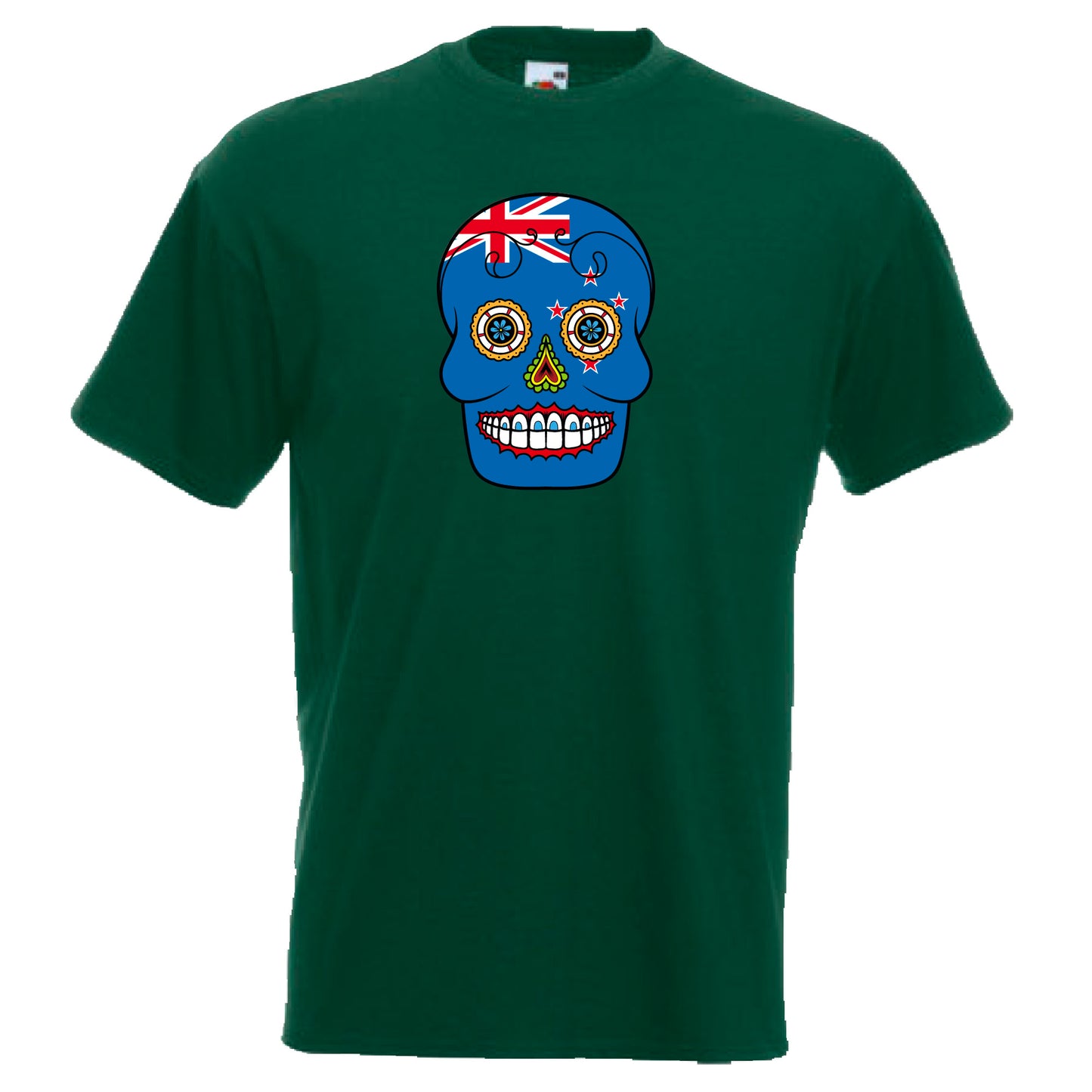 INDIGOS UG - T-Shirt Herren - Neuseeland - Skull - Fussball