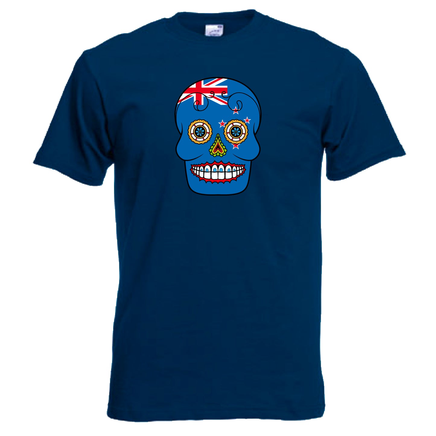 INDIGOS UG - T-Shirt Herren - Neuseeland - Skull - Fussball