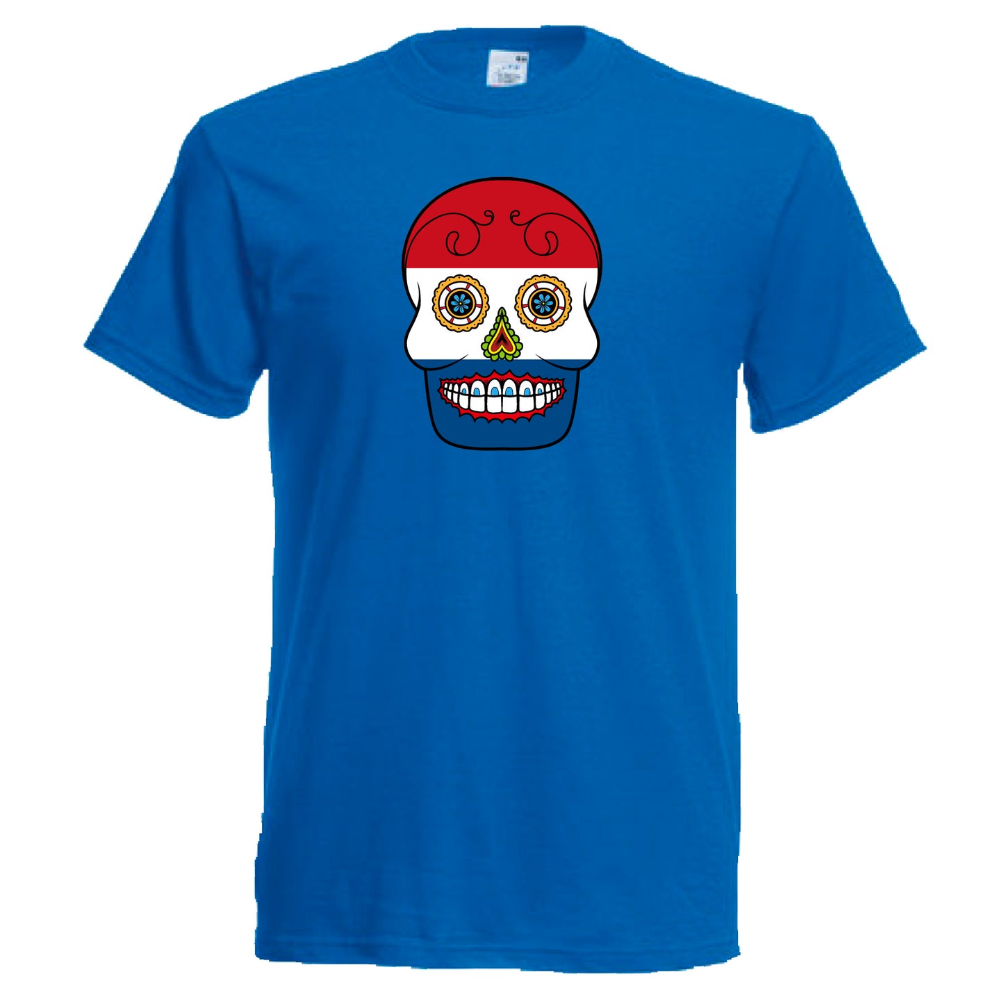 INDIGOS UG - T-Shirt Herren - Niederlande - Skull - Fussball