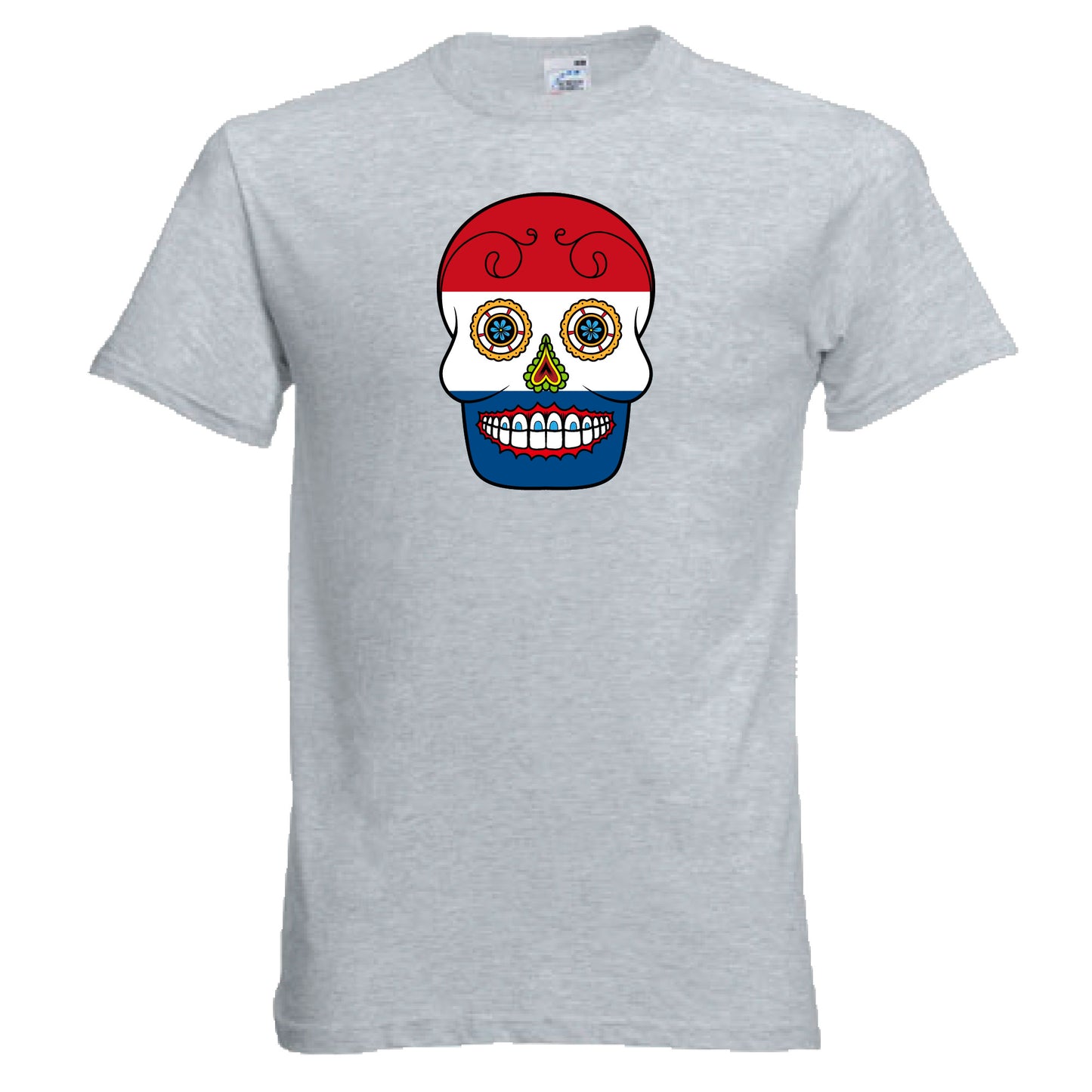 INDIGOS UG - T-Shirt Herren - Niederlande - Skull - Fussball