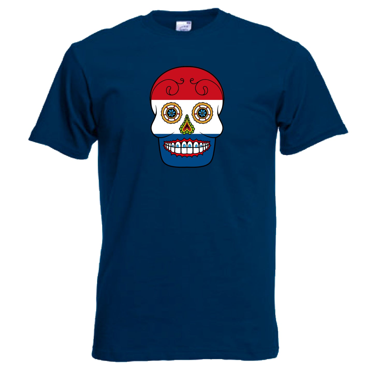 INDIGOS UG - T-Shirt Herren - Niederlande - Skull - Fussball