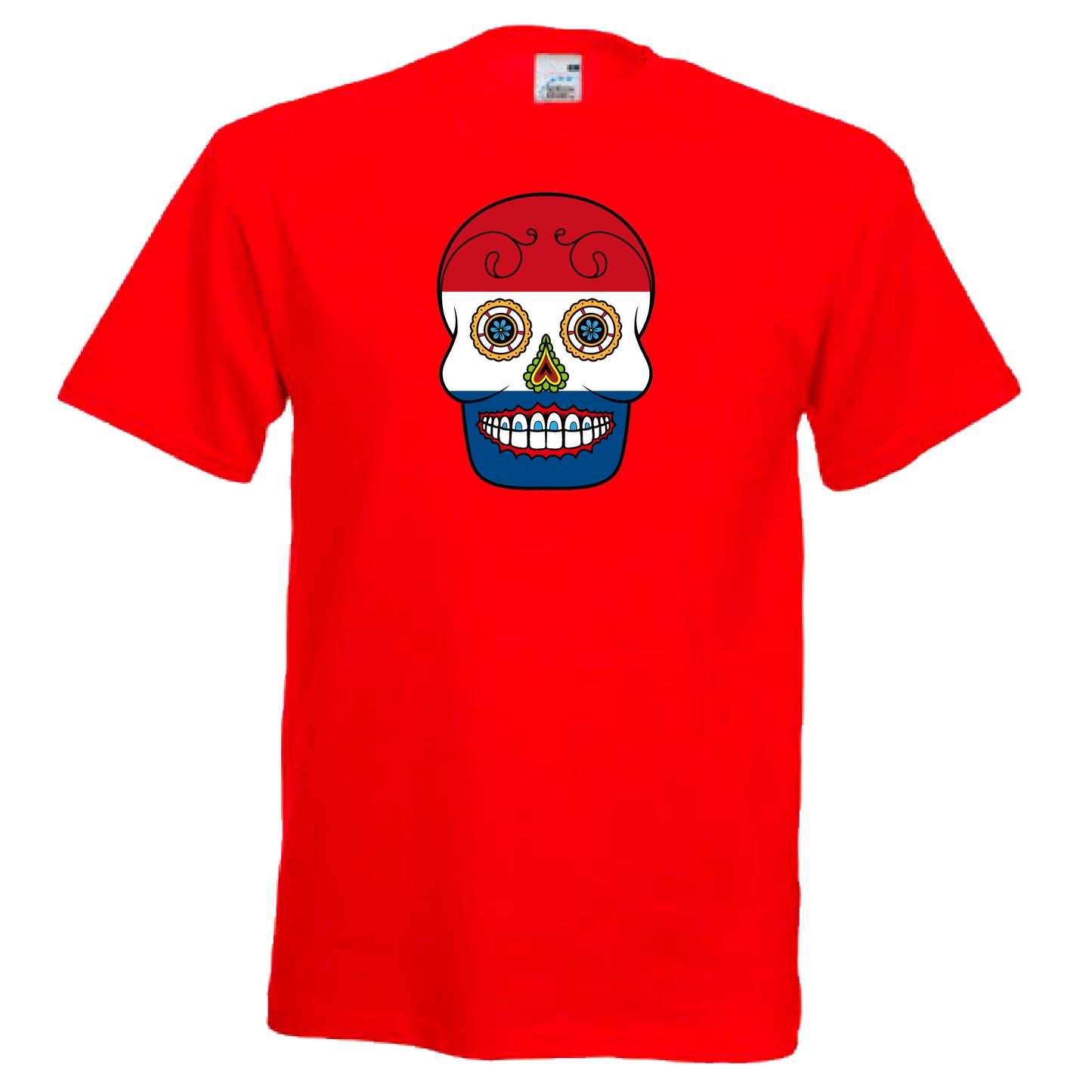 INDIGOS UG - T-Shirt Herren - Niederlande - Skull - Fussball
