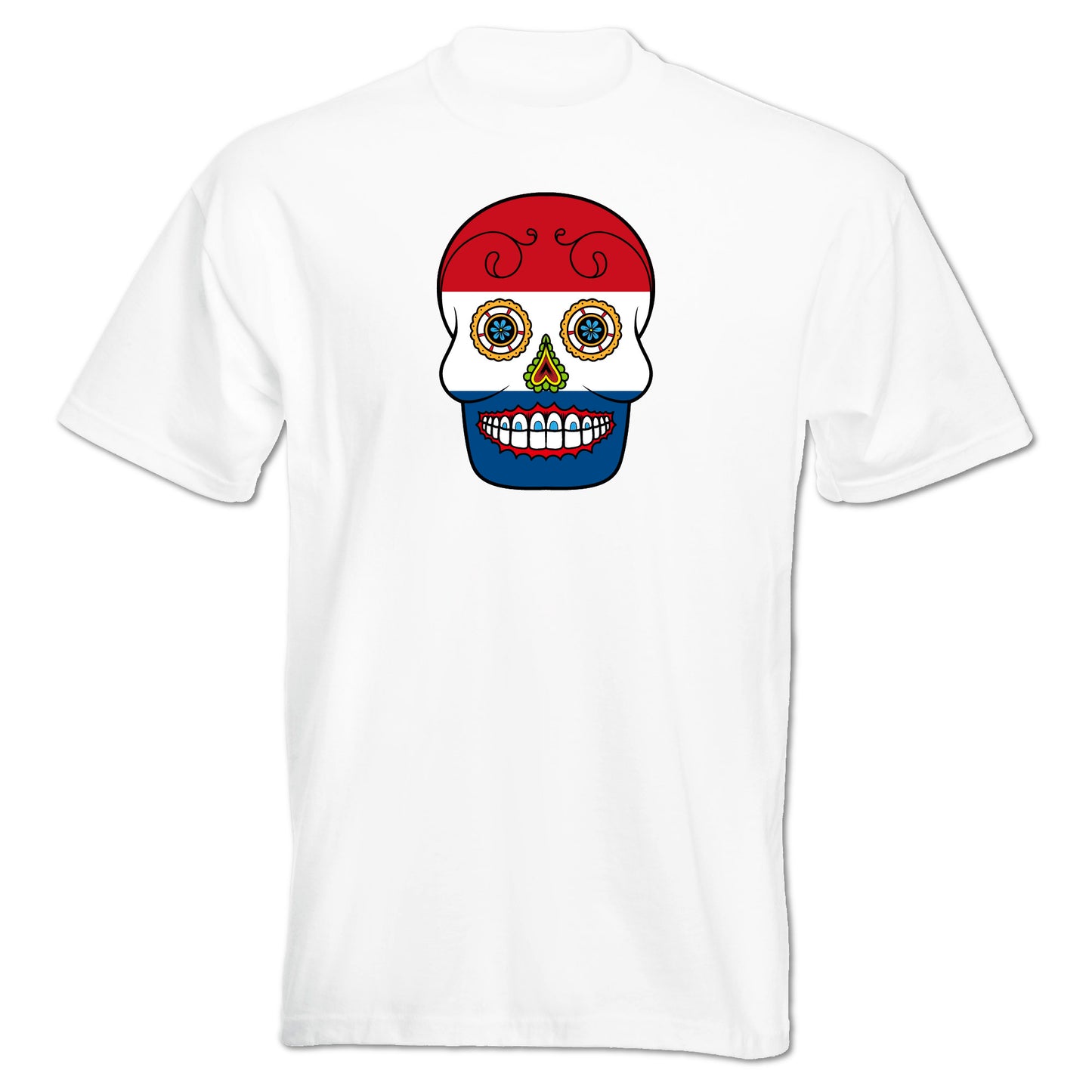INDIGOS UG - T-Shirt Herren - Niederlande - Skull - Fussball