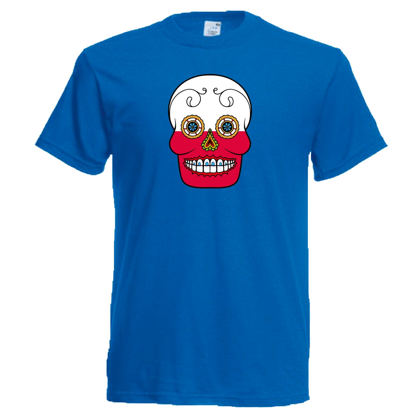 INDIGOS UG - T-Shirt Herren - Polen - Skull - Fussball