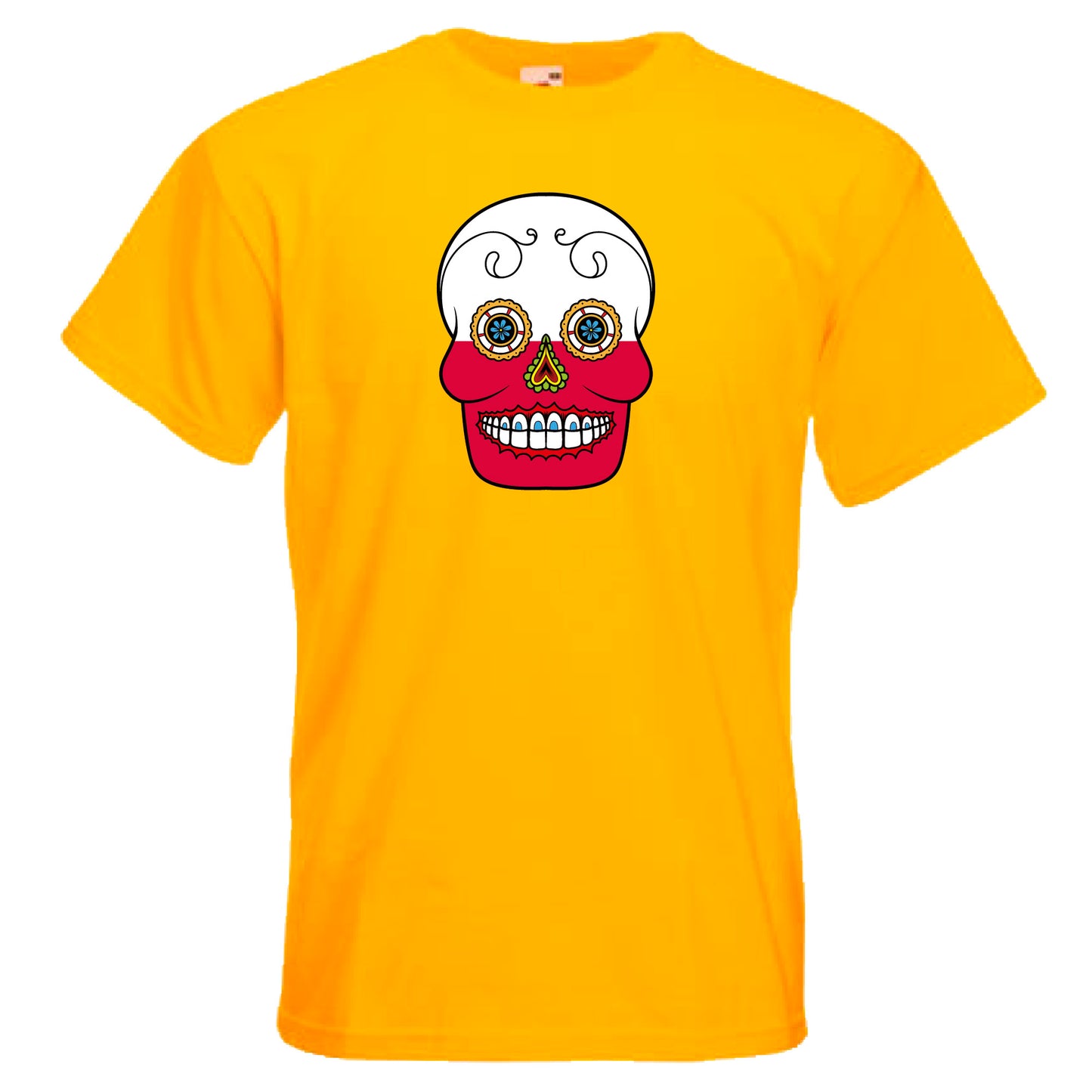 INDIGOS UG - T-Shirt Herren - Polen - Skull - Fussball