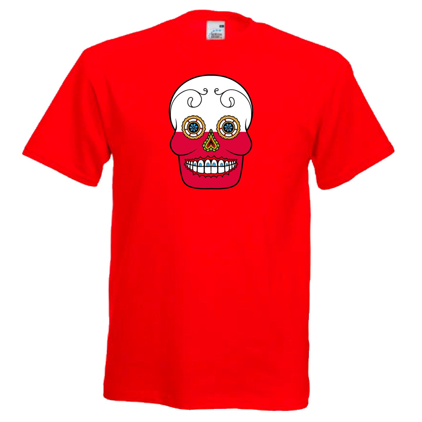 INDIGOS UG - T-Shirt Herren - Polen - Skull - Fussball