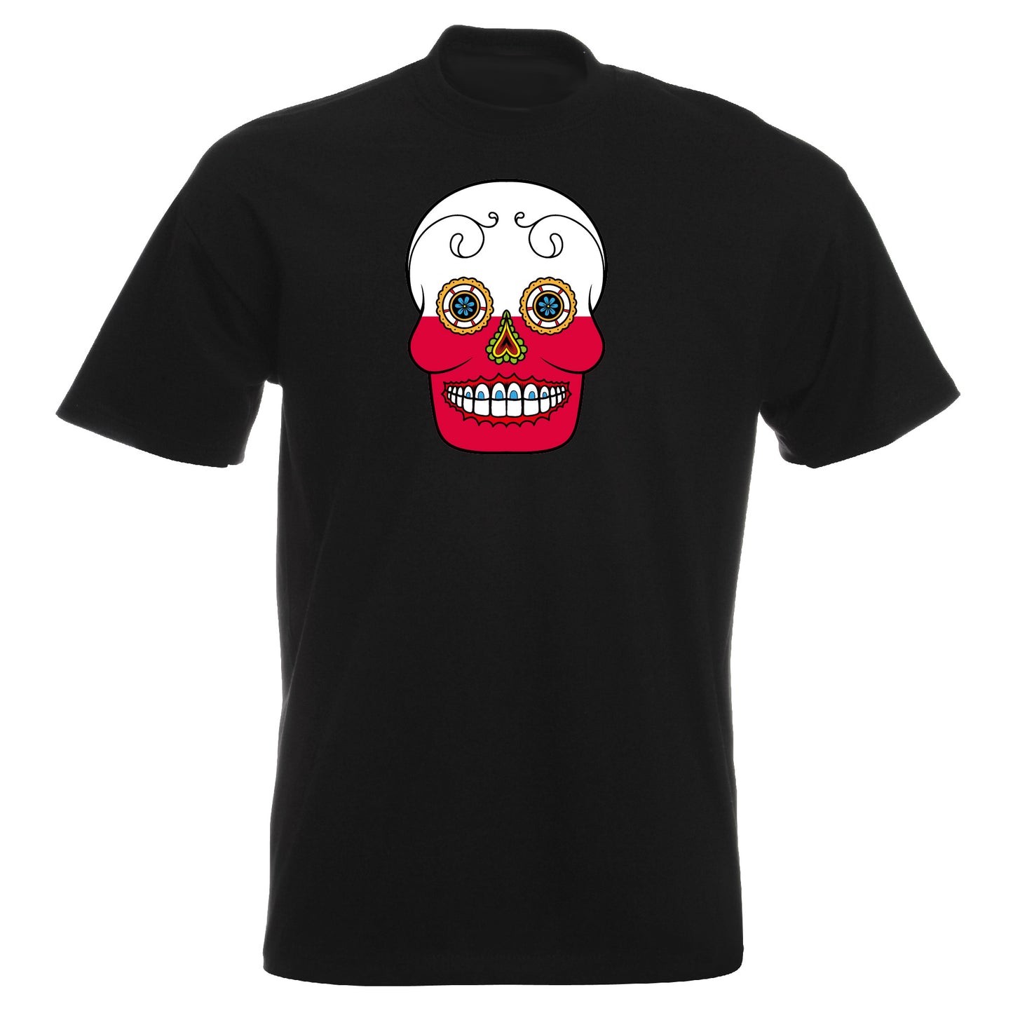 INDIGOS UG - T-Shirt Herren - Polen - Skull - Fussball