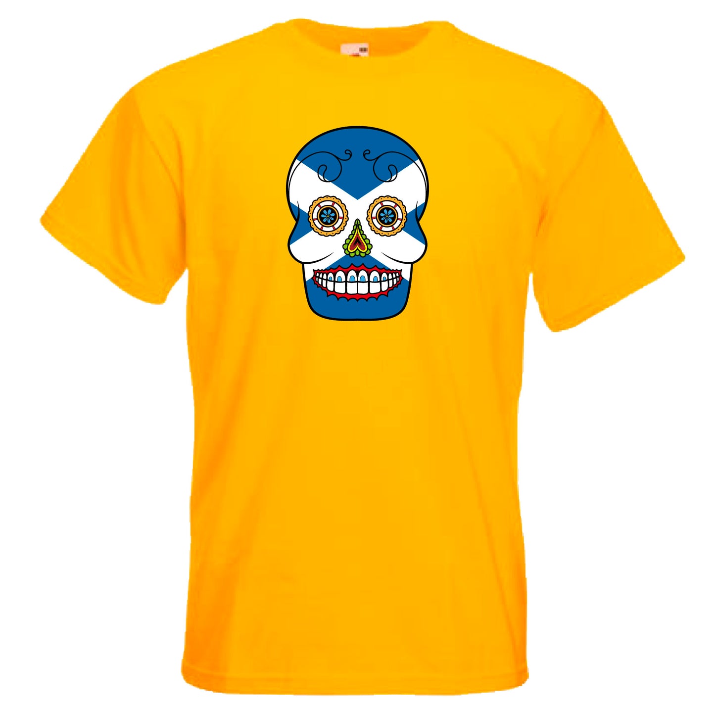 INDIGOS UG - T-Shirt Herren - Schottland - Skull - Fussball