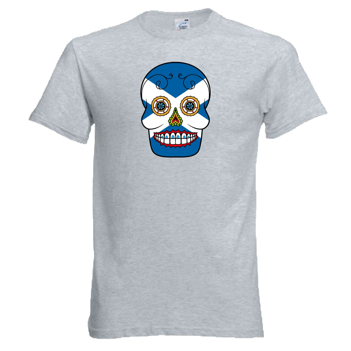 INDIGOS UG - T-Shirt Herren - Schottland - Skull - Fussball