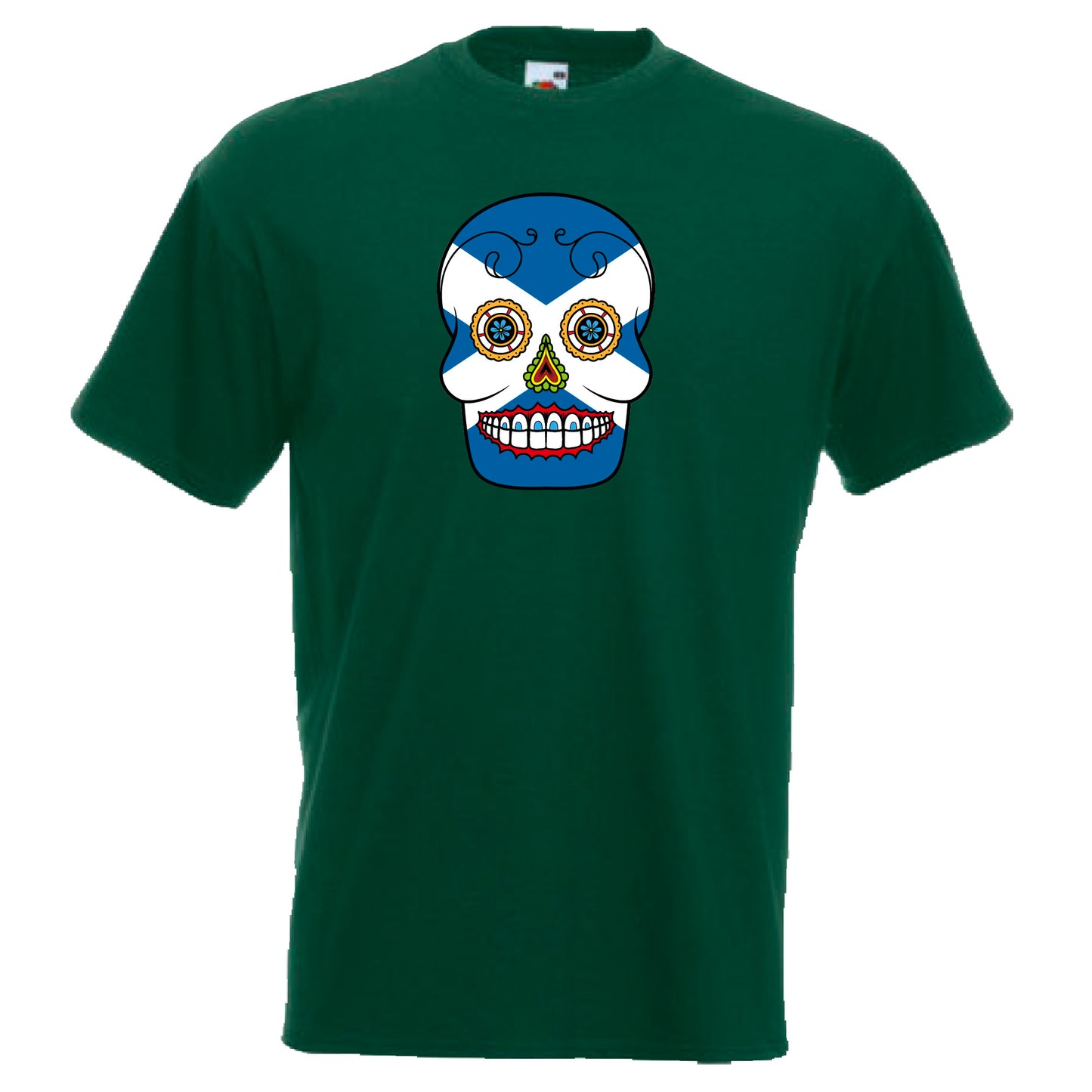 INDIGOS UG - T-Shirt Herren - Schottland - Skull - Fussball
