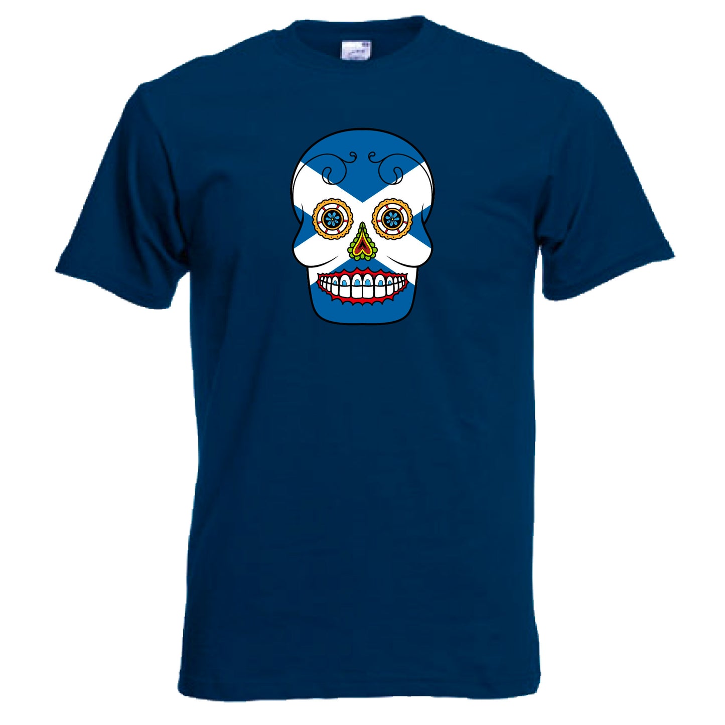 INDIGOS UG - T-Shirt Herren - Schottland - Skull - Fussball