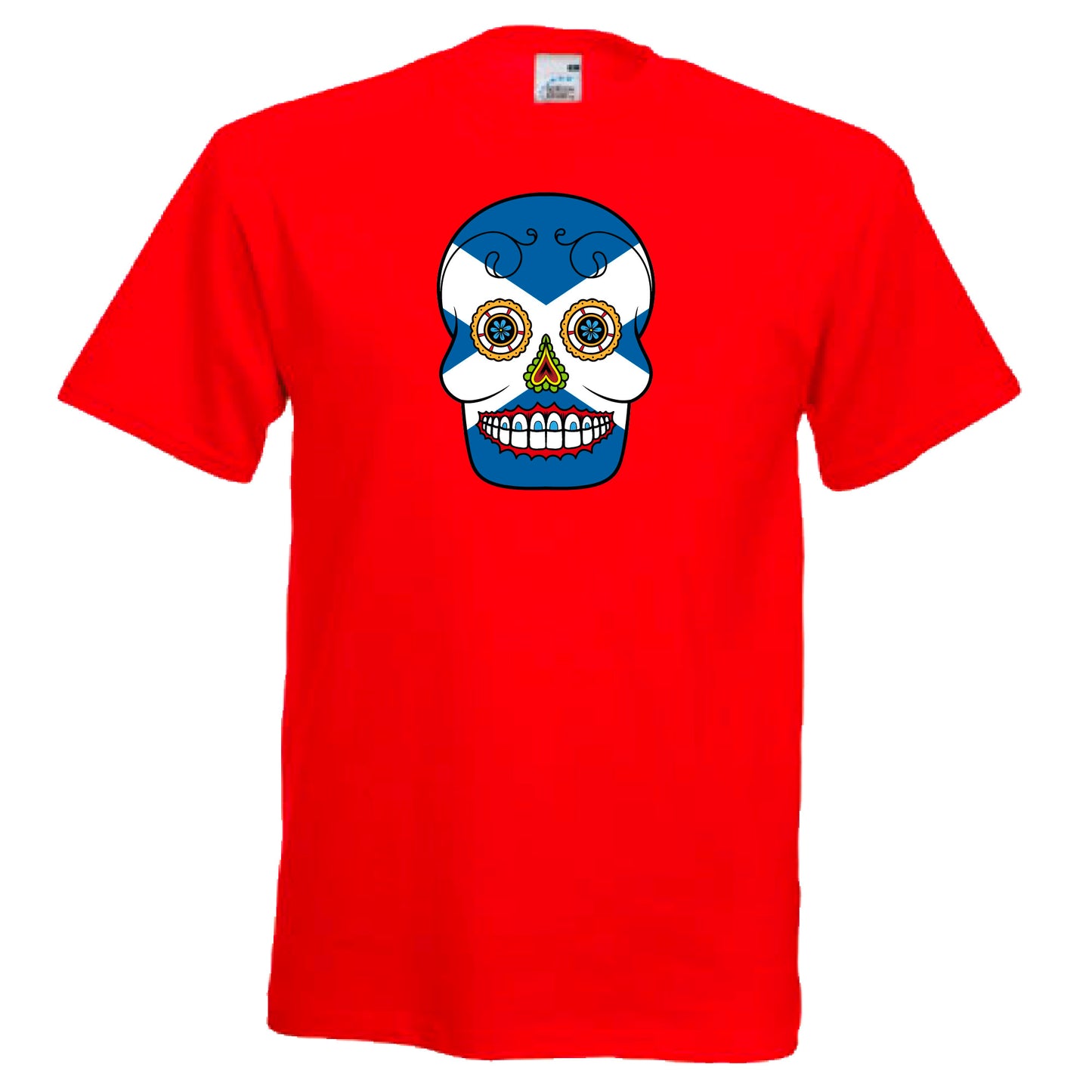 INDIGOS UG - T-Shirt Herren - Schottland - Skull - Fussball