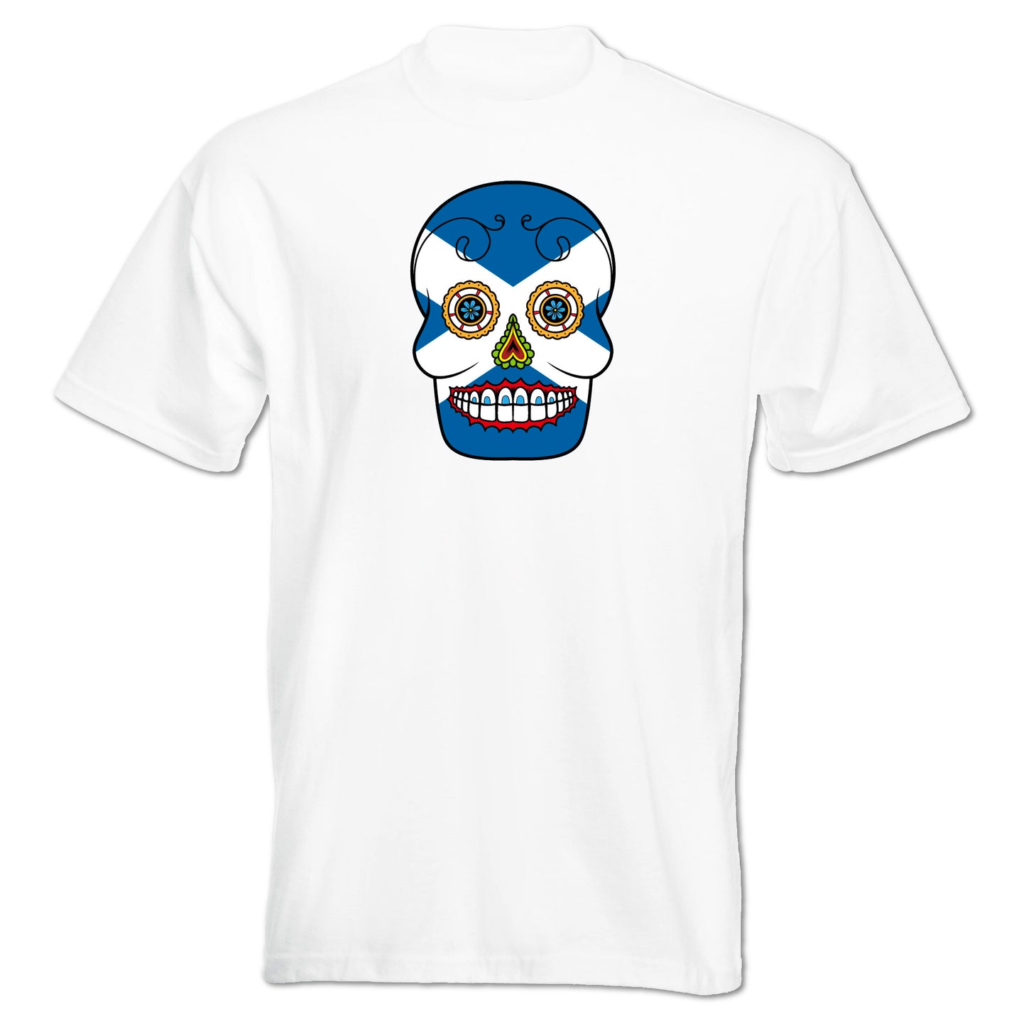 INDIGOS UG - T-Shirt Herren - Schottland - Skull - Fussball