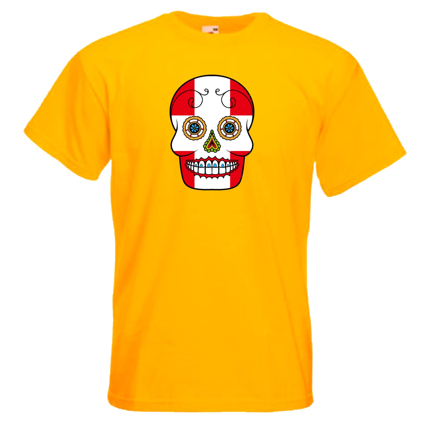 INDIGOS UG - T-Shirt Herren - Schweiz - Skull - Fussball