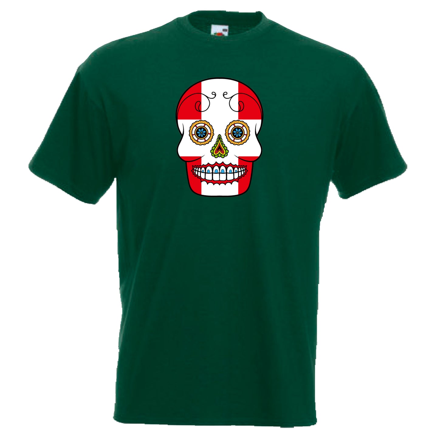 INDIGOS UG - T-Shirt Herren - Schweiz - Skull - Fussball