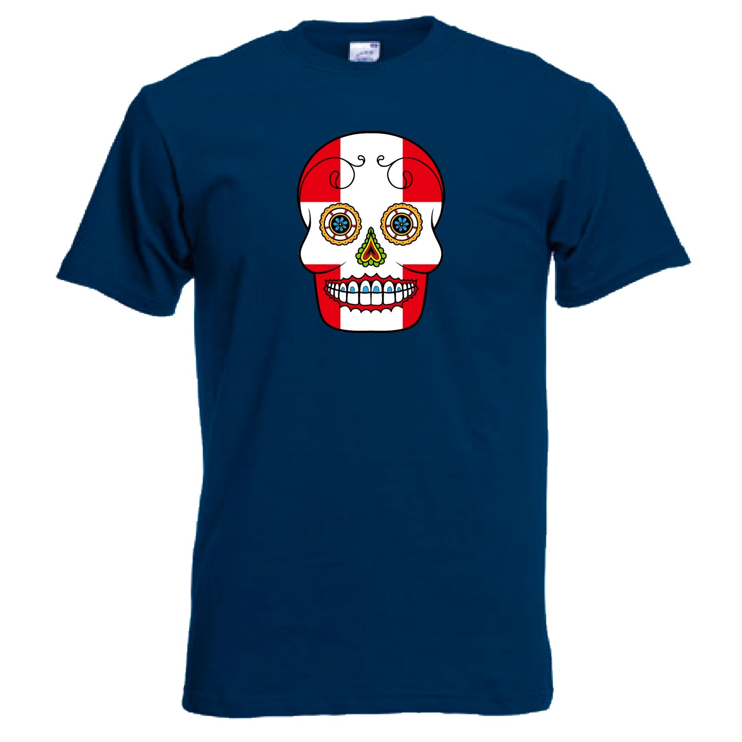 INDIGOS UG - T-Shirt Herren - Schweiz - Skull - Fussball