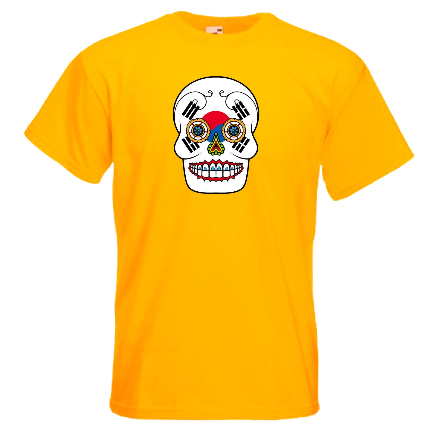 INDIGOS UG - T-Shirt Herren - Südkorea - Skull - Fussball